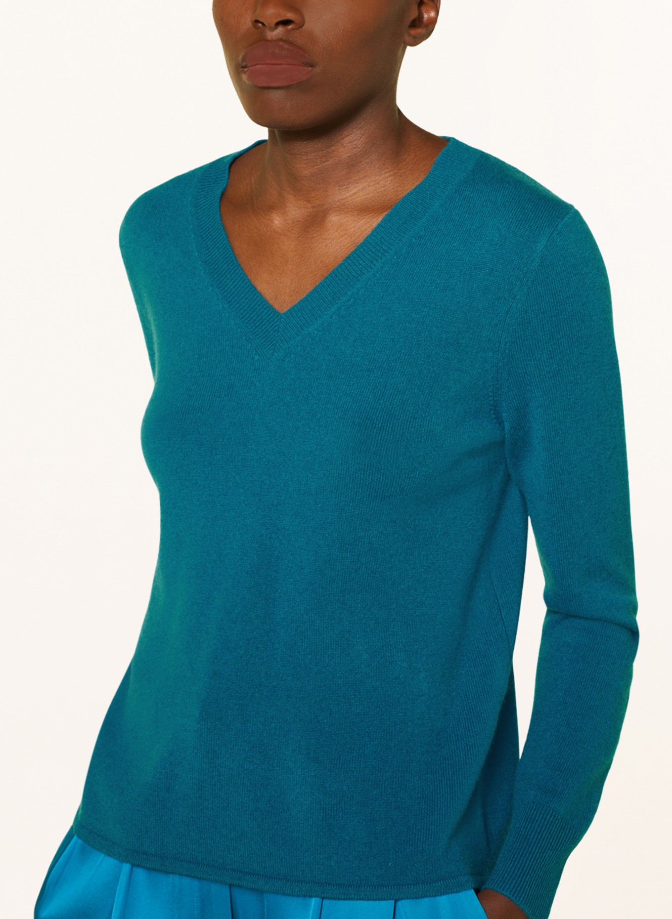 Cashmere pullover petrol clearance