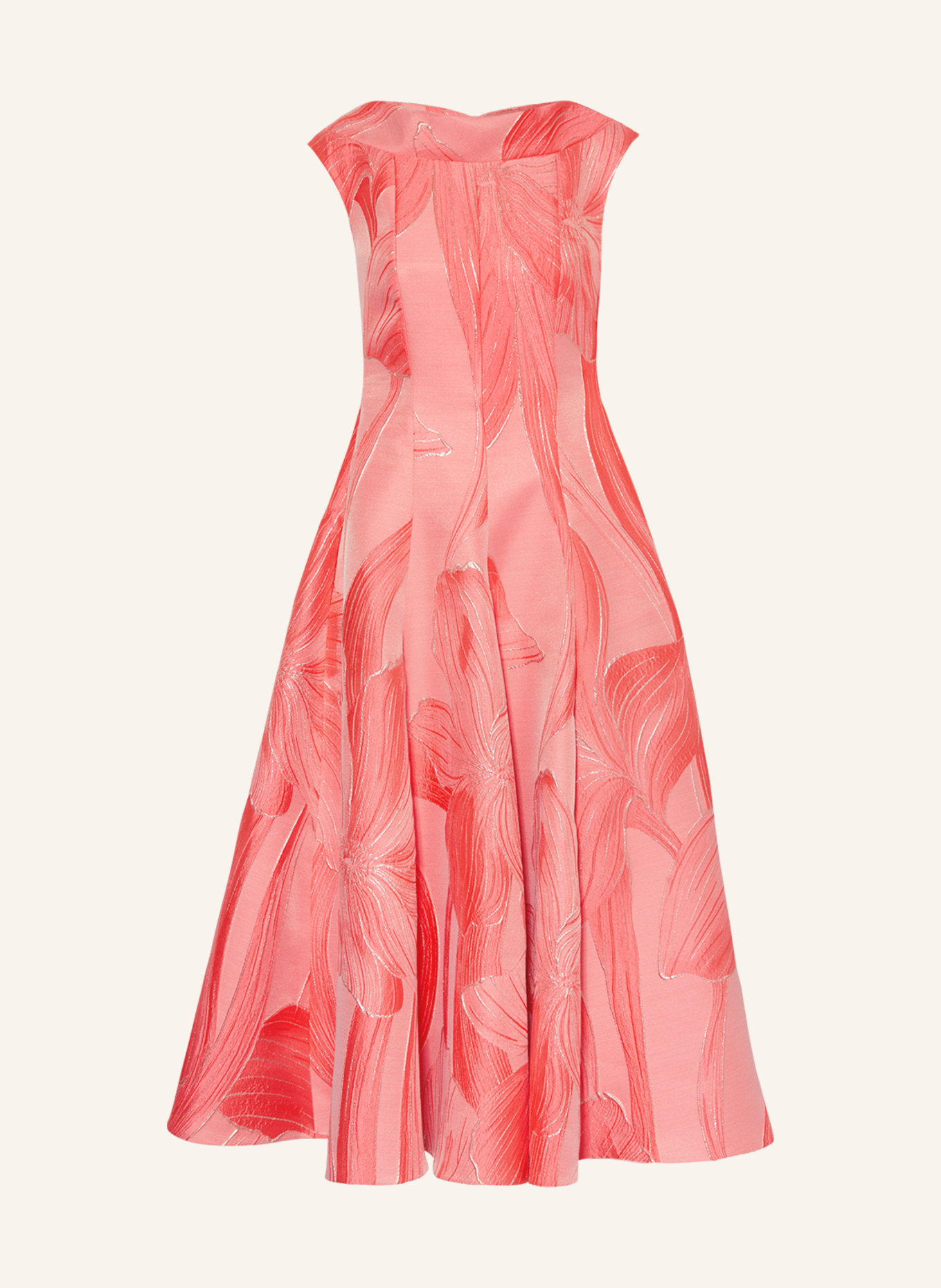 TALBOT RUNHOF Jacquard dress with glitter thread, Color: SALMON (Image 1)