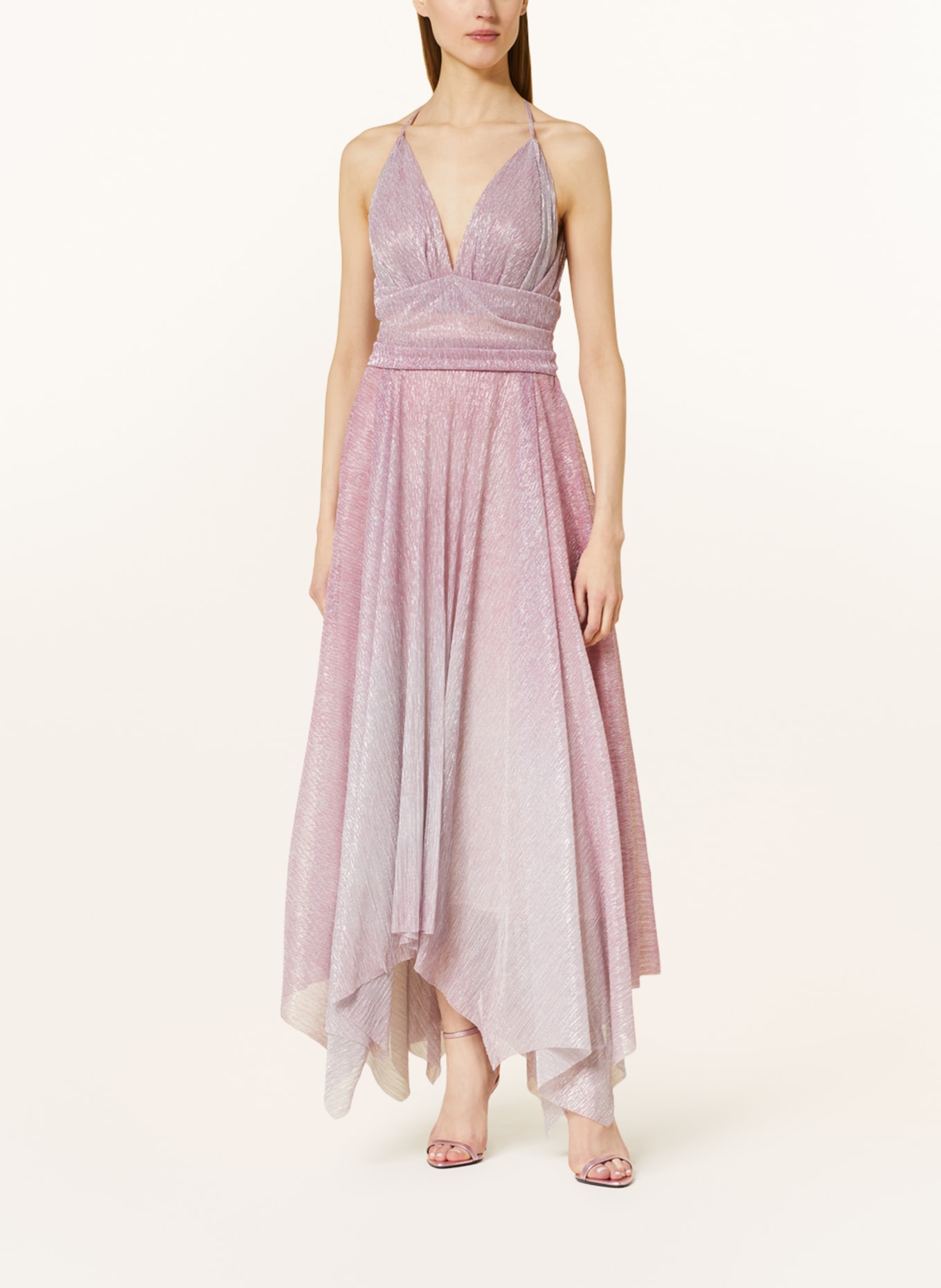 TALBOT RUNHOF Evening dress with glitter thread, Color: ROSE (Image 2)