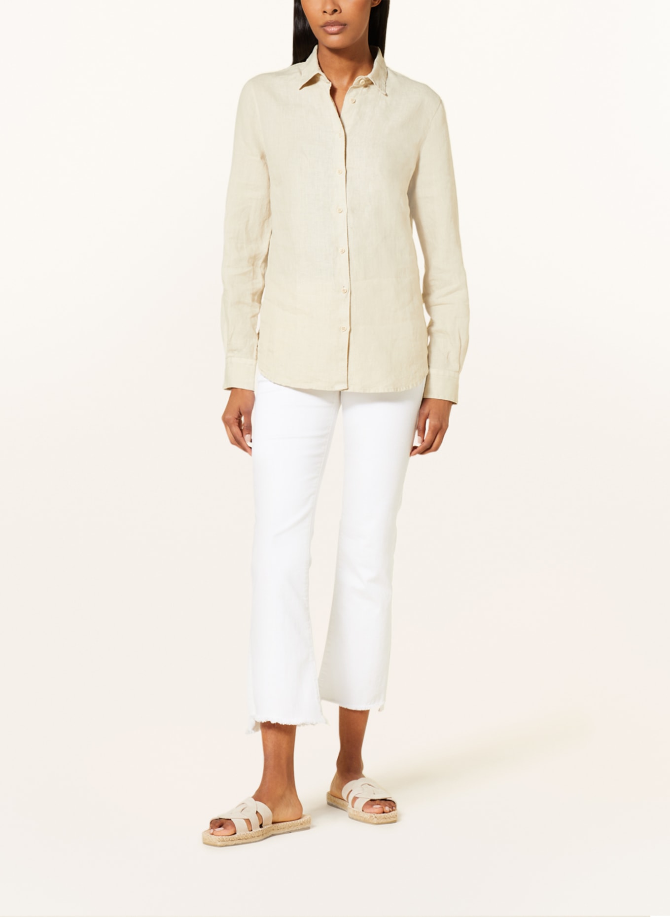 Sophie Shirt blouse MAGETTA in linen, Color: LIGHT BROWN (Image 2)