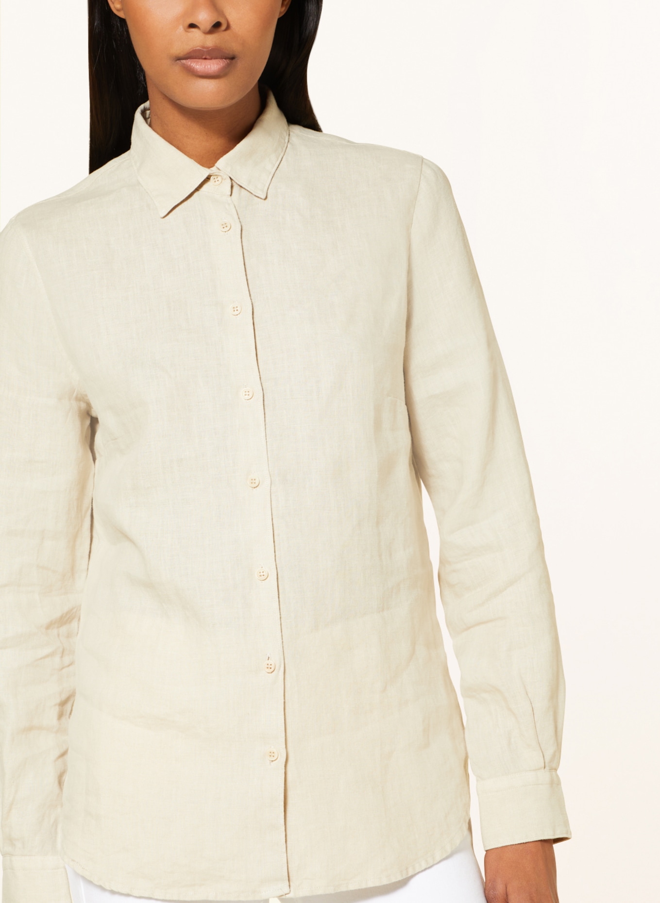 Sophie Shirt blouse MAGETTA in linen, Color: LIGHT BROWN (Image 4)