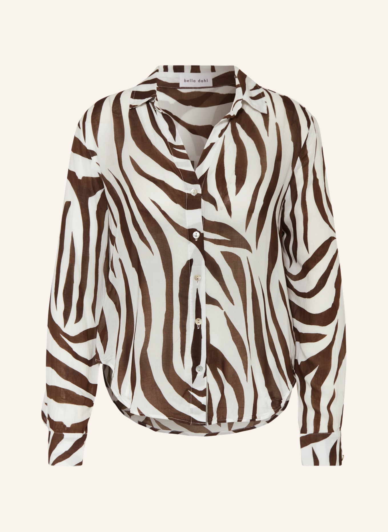 bella dahl Shirt blouse, Color: WHITE/ BROWN (Image 1)
