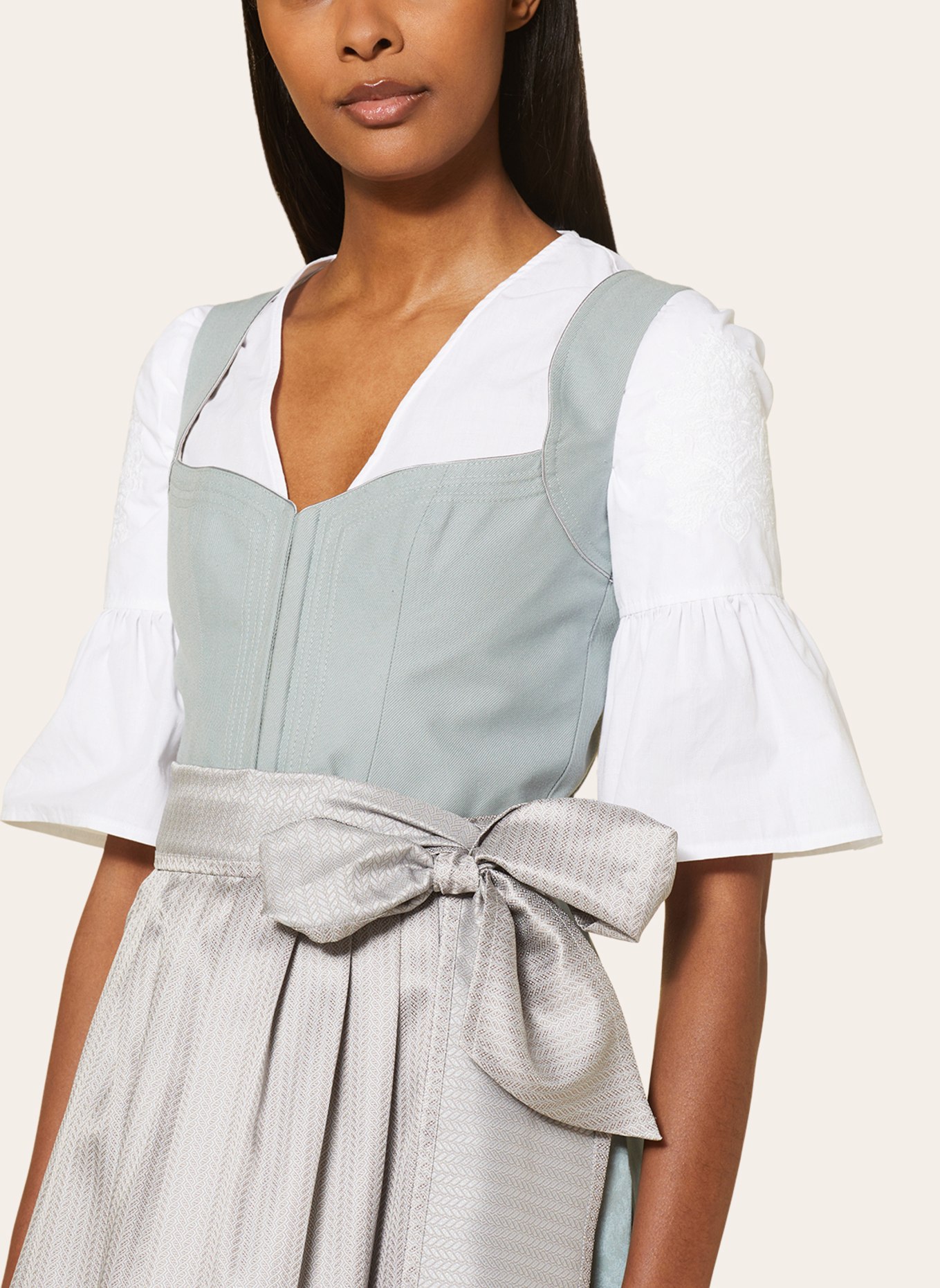 SPORTALM Dirndl blouse with embroidery in white