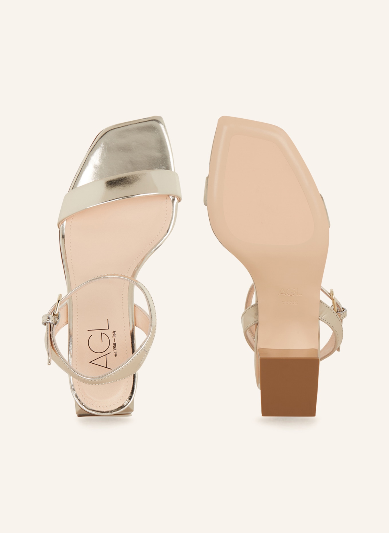 AGL Sandals MIRROR, Color: WHITE GOLD (Image 5)