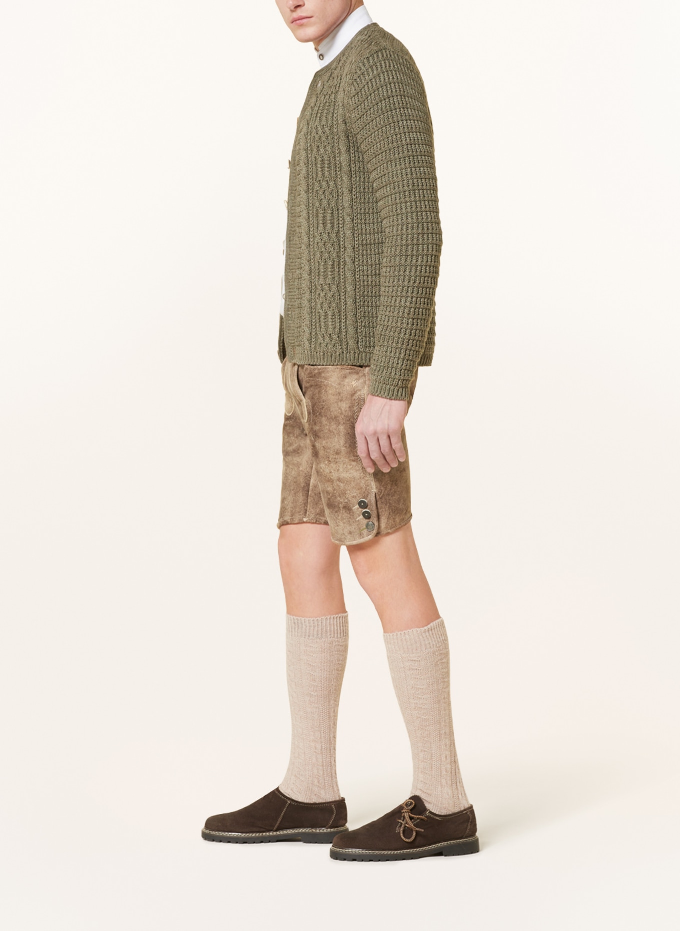 Spieth & Wensky Spodnie skórzane w stylu ludowym HANNO, Kolor: BRĄZOWY (Obrazek 4)