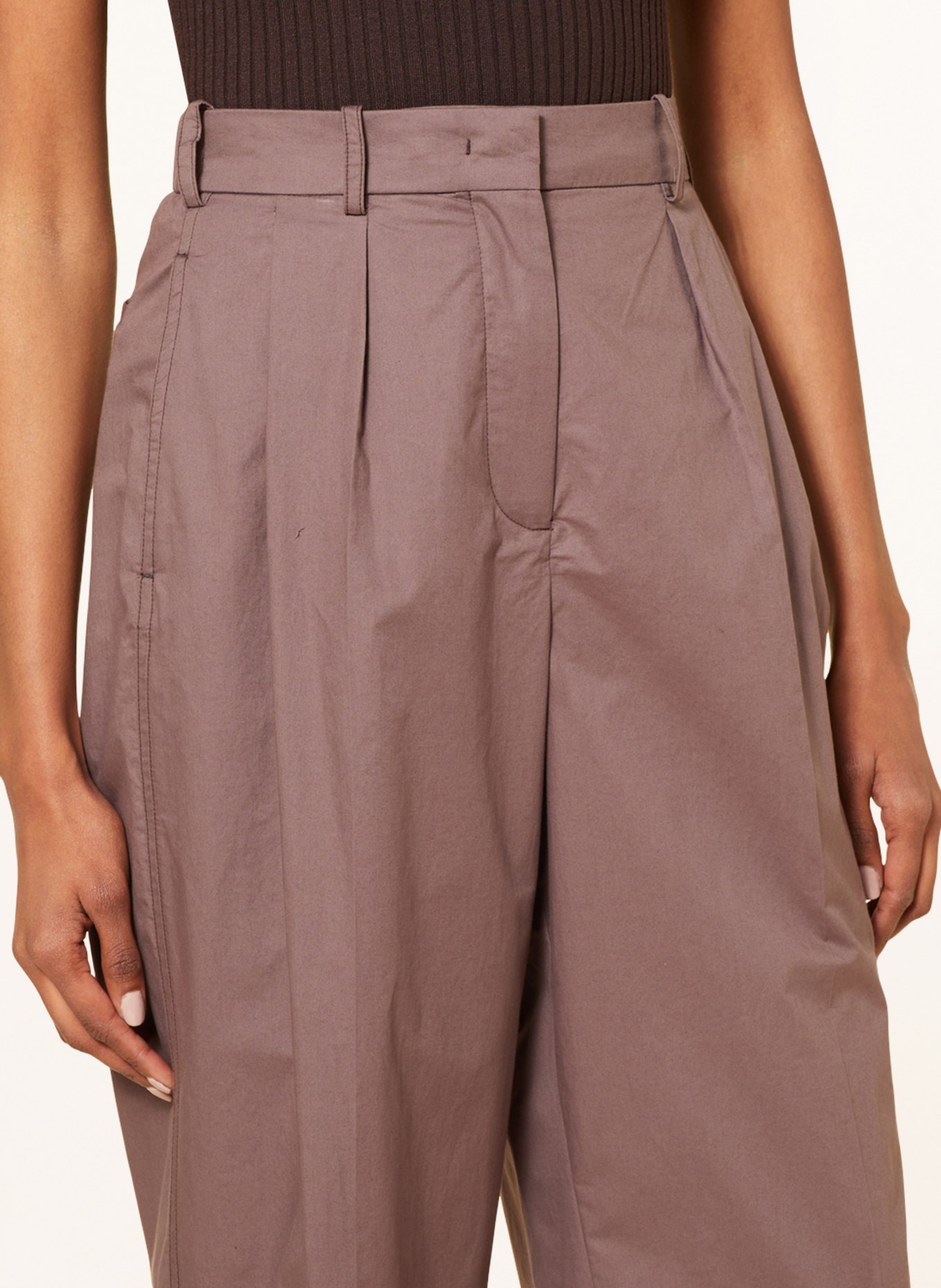 JOSEPH Wide leg trousers BUCKLEY: BROWN
