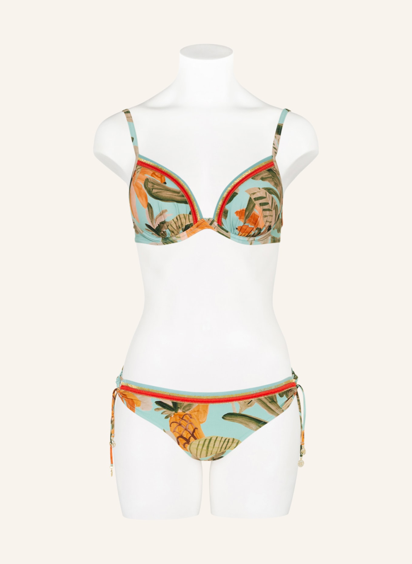 watercult Brazilian bikini bottoms VITAMINE SEA , Color: MINT/ GREEN/ ORANGE (Image 2)