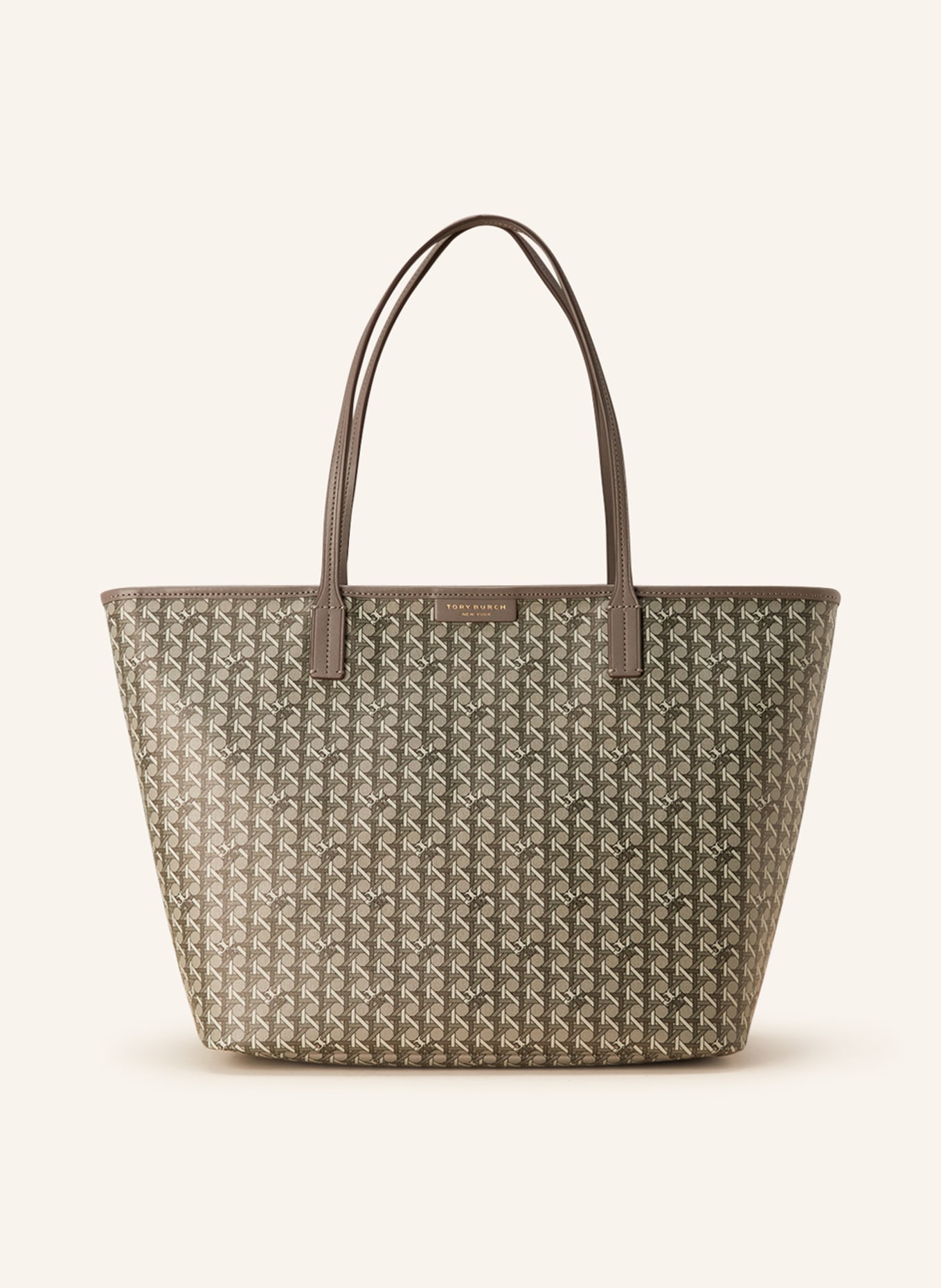 TORY BURCH Shopper EVER-READY TOTE BAG with pouch in gray