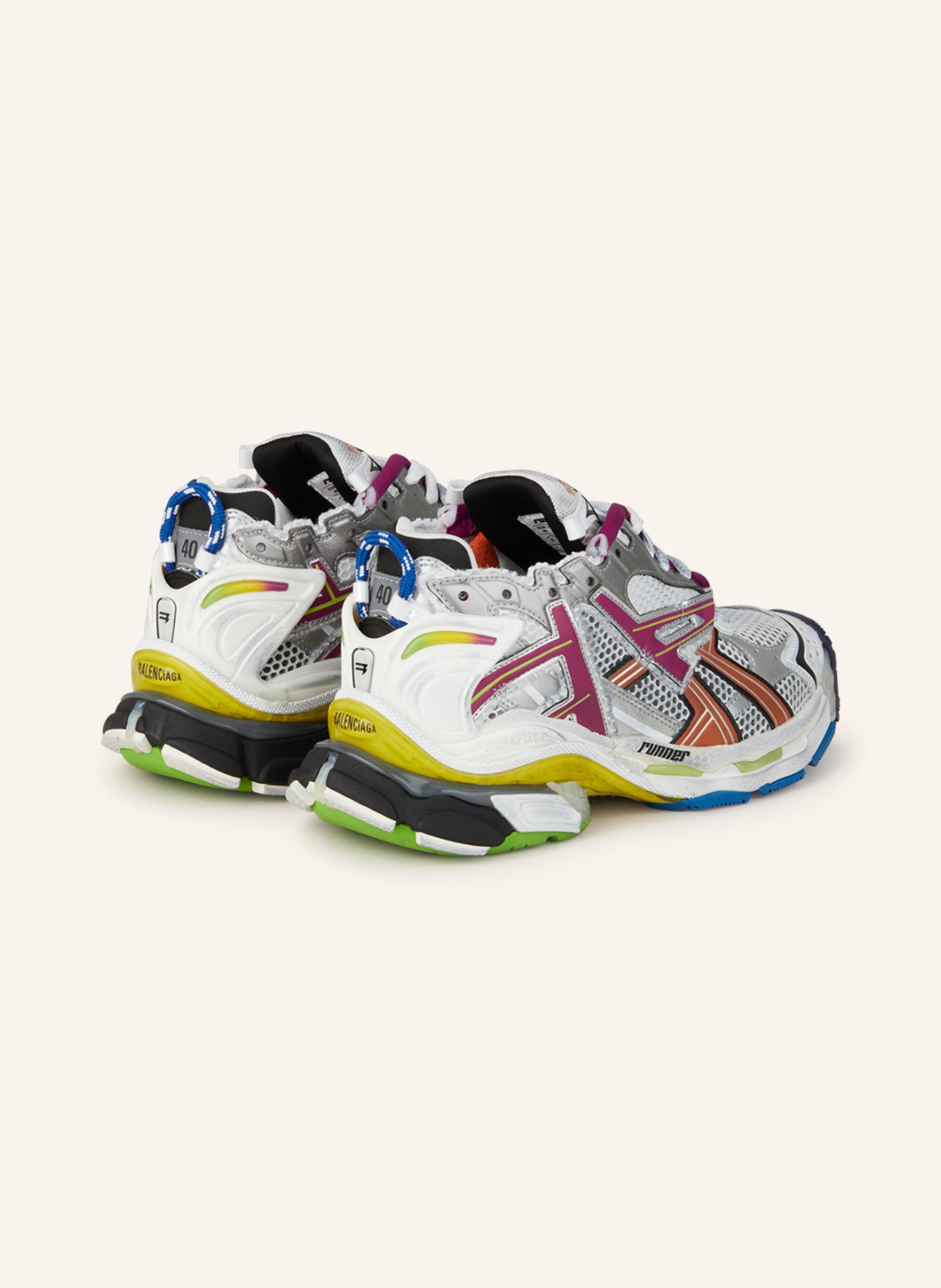 BALENCIAGA Sneaker RUNNER, Farbe: WEISS/ GRAU/ FUCHSIA (Bild 2)