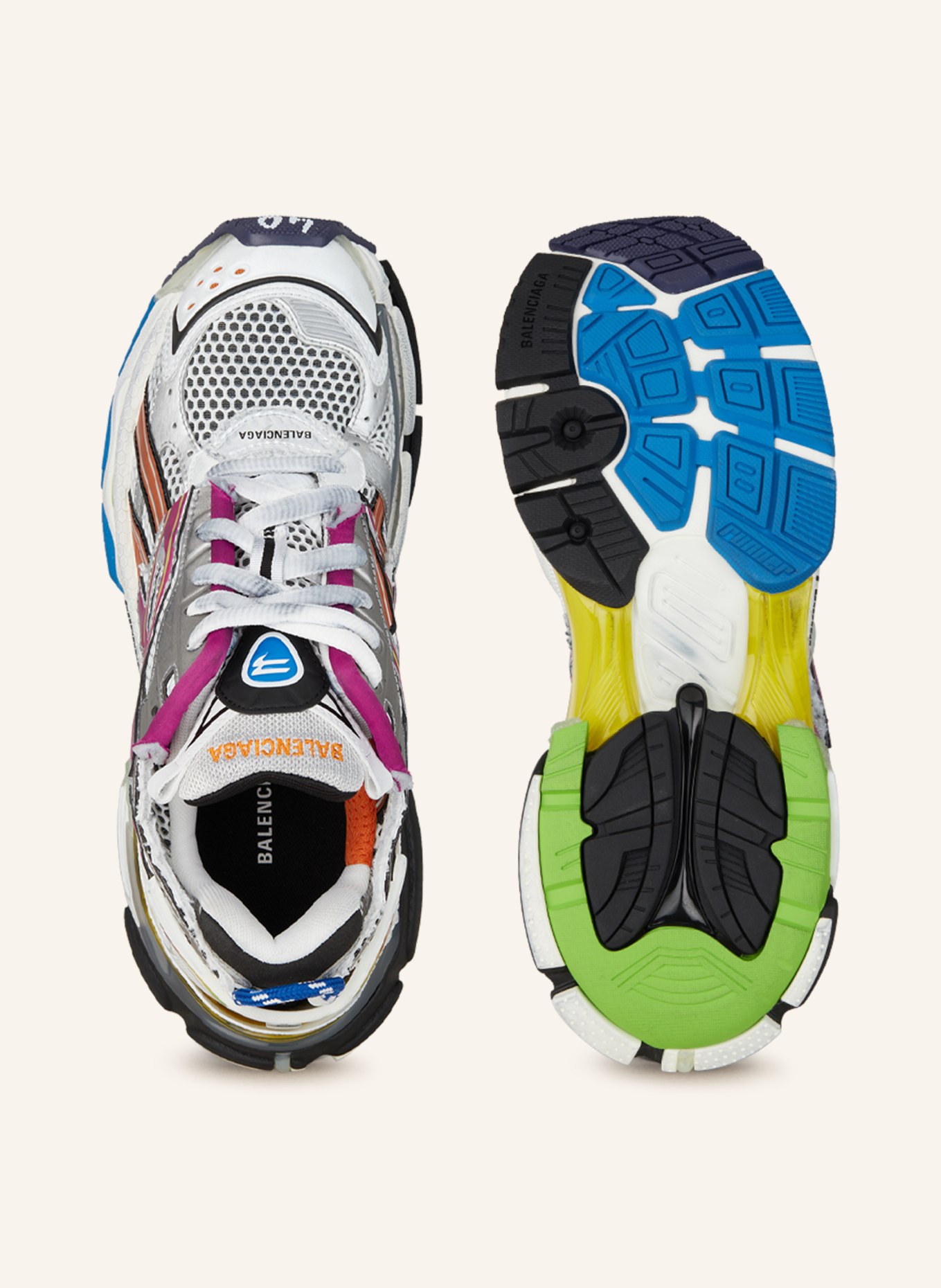 BALENCIAGA Sneaker RUNNER, Farbe: WEISS/ GRAU/ FUCHSIA (Bild 5)