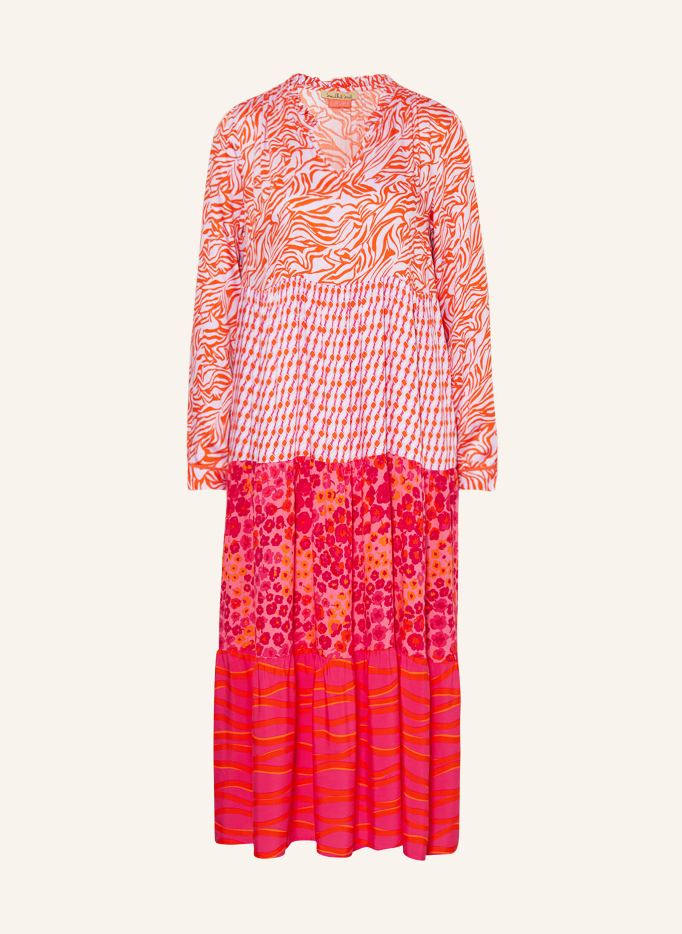 Smith & Soul Dress, Color: LIGHT PURPLE/ ORANGE (Image 1)