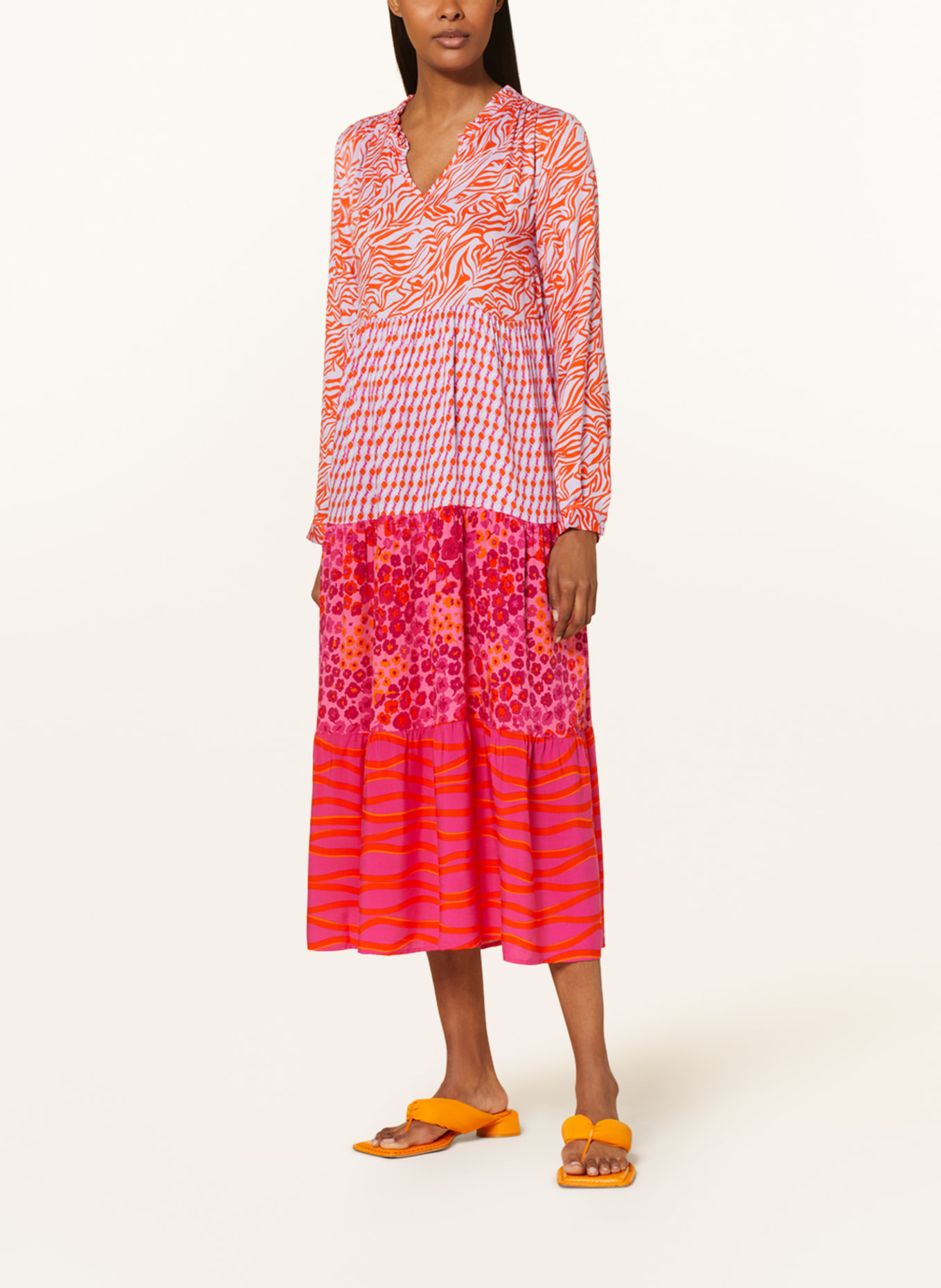 Smith & Soul Dress, Color: LIGHT PURPLE/ ORANGE (Image 2)