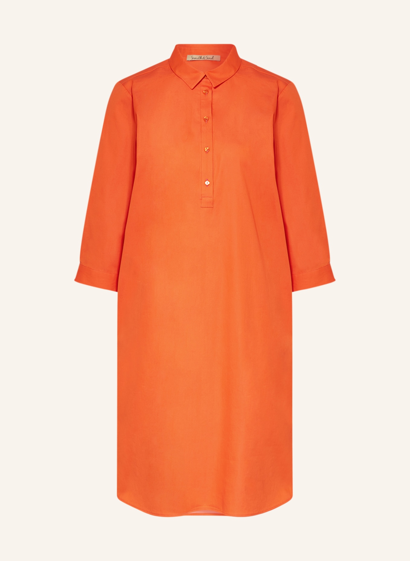 Smith & Soul Dress with 3/4 sleeves, Color: ORANGE (Image 1)
