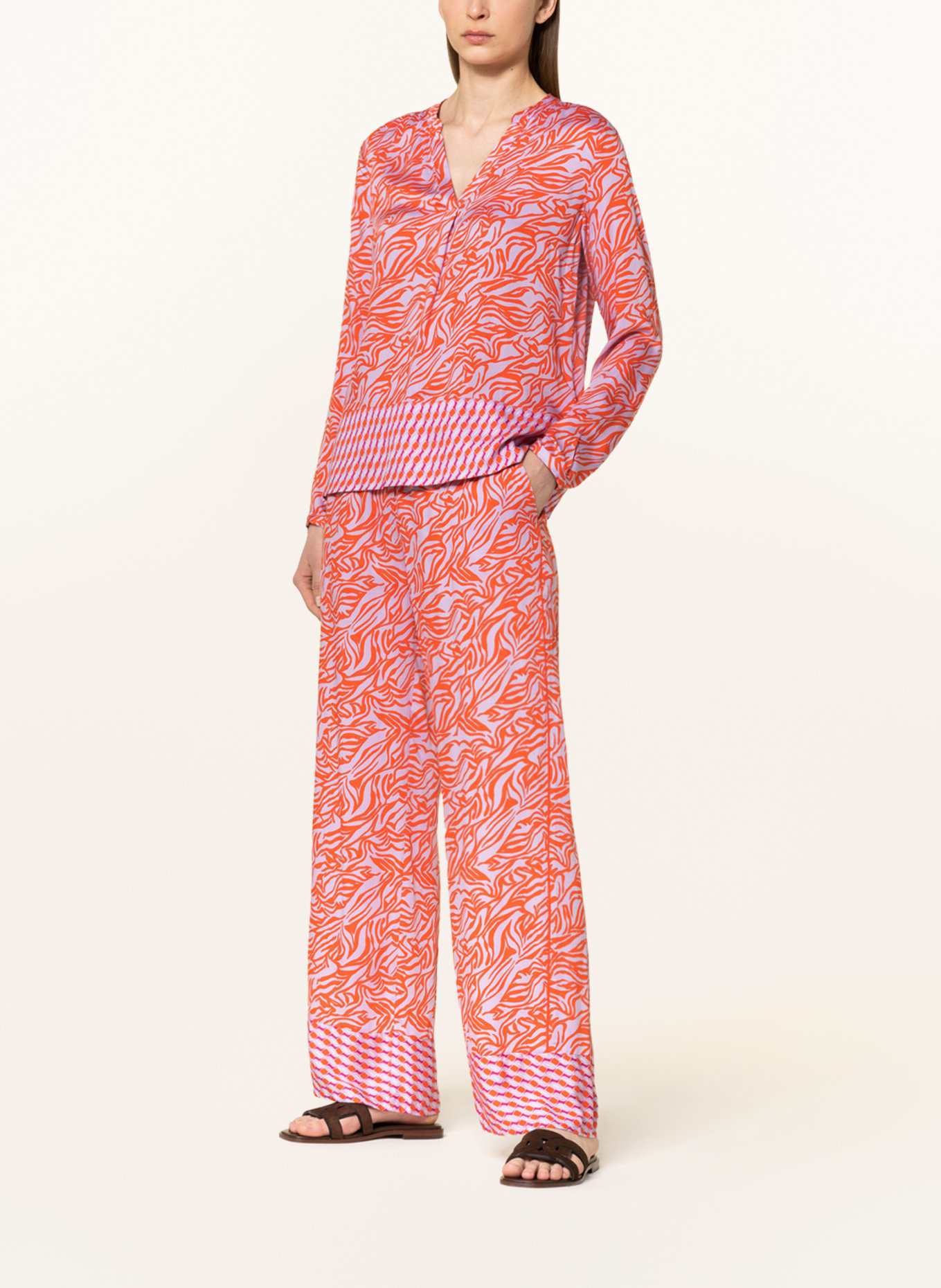 Smith & Soul Wide leg trousers, Color: ORANGE/ LIGHT PURPLE/ PINK (Image 2)