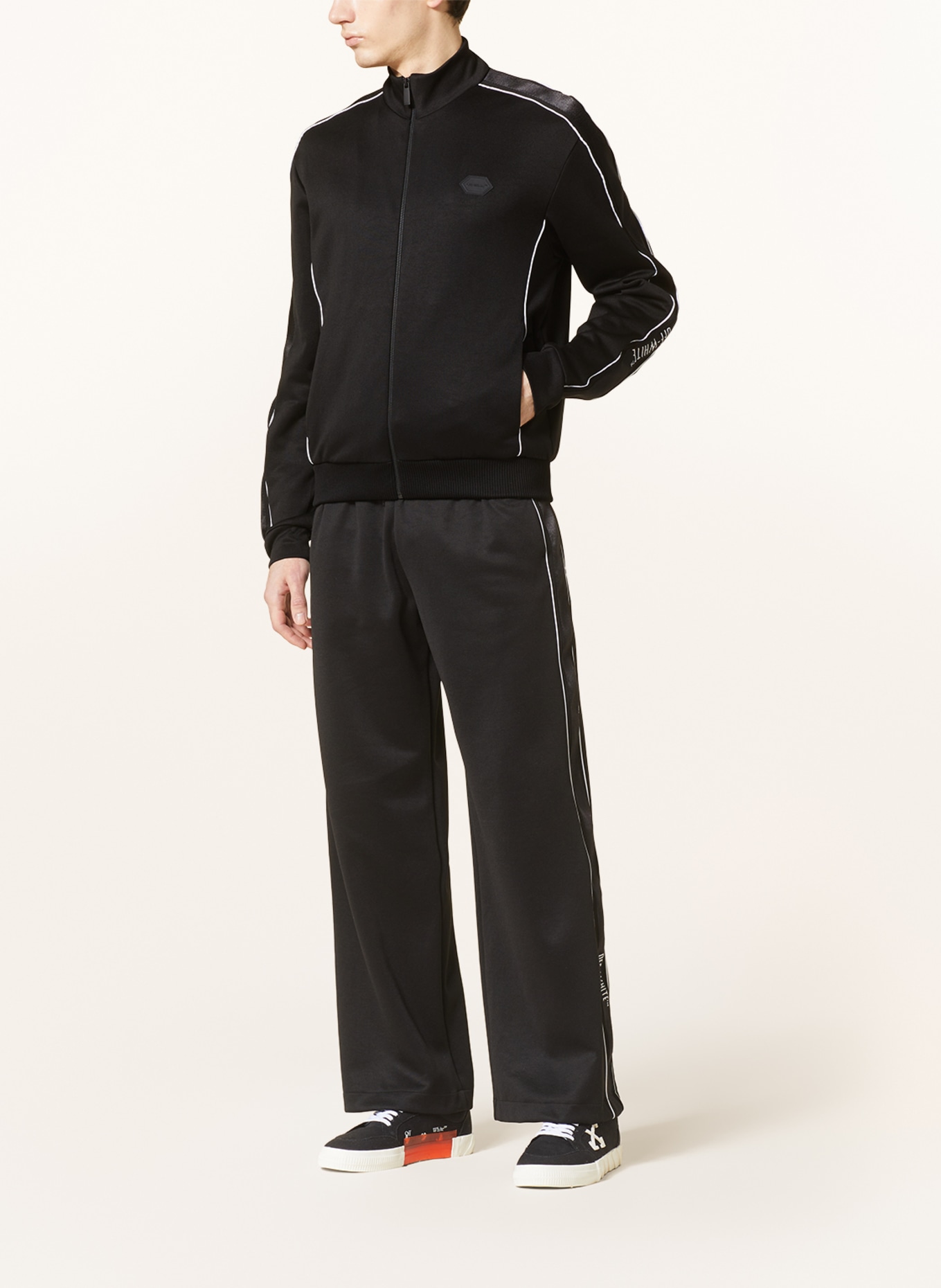 Off-White Sweat jacket with tuxedo stripes, Color: BLACK (Image 2)