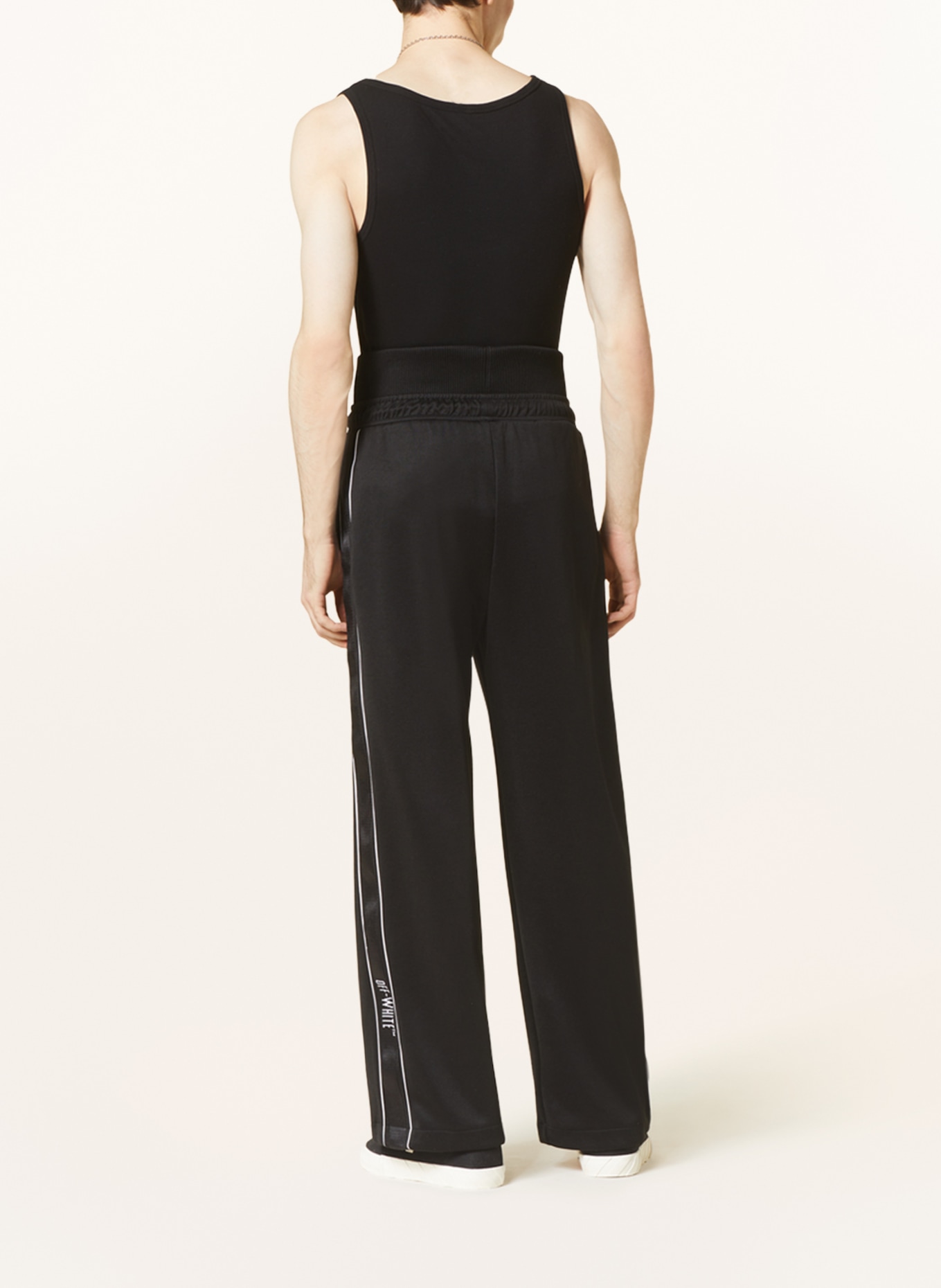 Off-White Track pants CONDENCED with tuxedo stripes, Color: BLACK (Image 3)