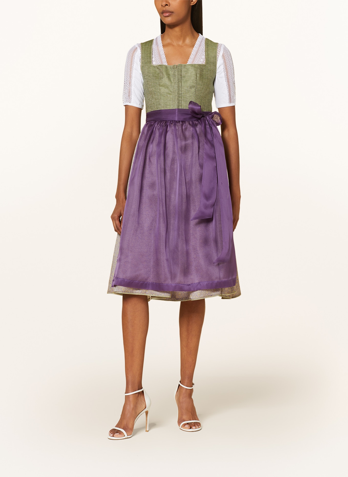 WALDORFF Dirndl with lace, Color: WHITE (Image 4)