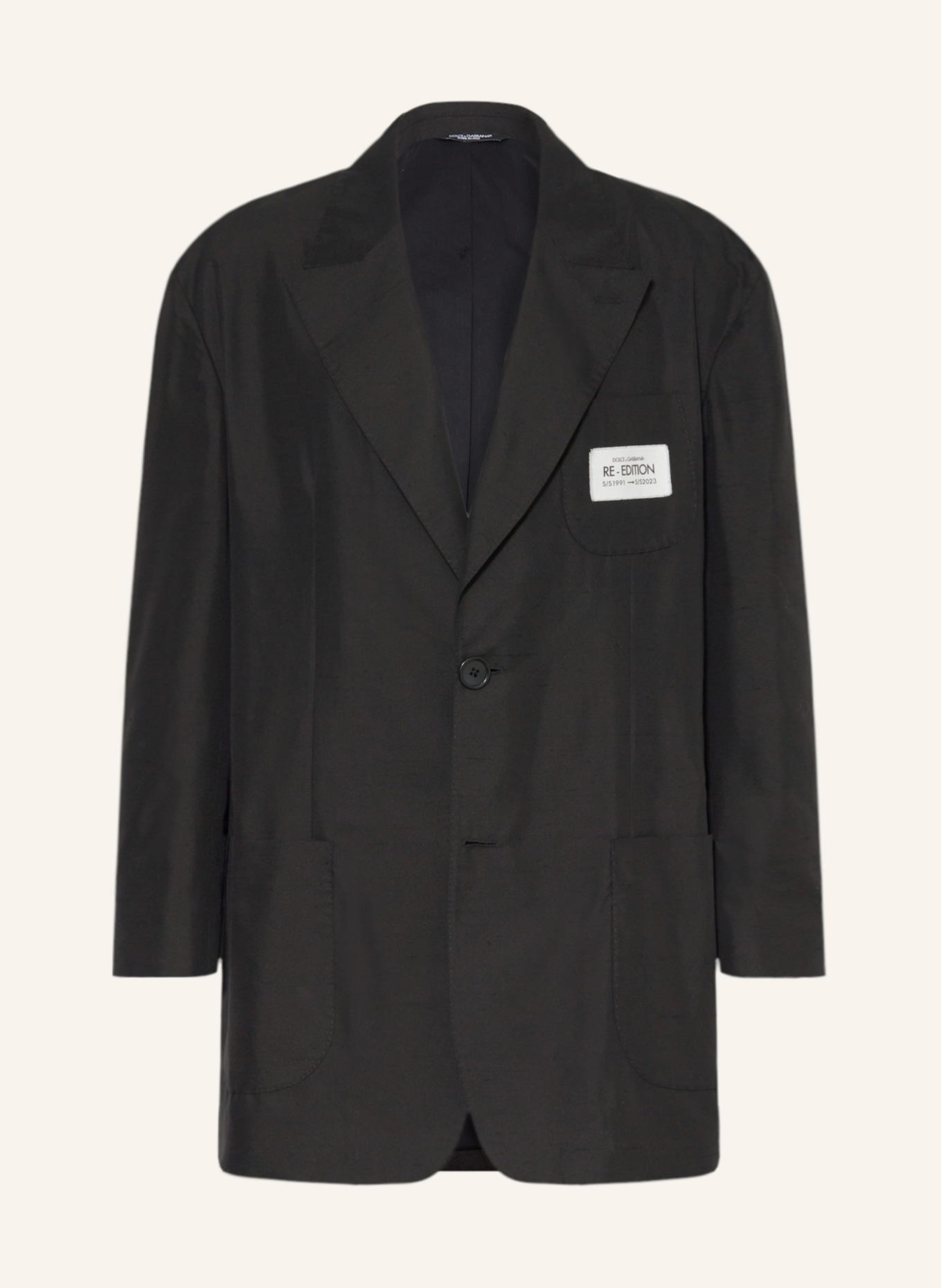 DOLCE & GABBANA Suit jacket relaxed fit with silk, Color: N0000 NERO (Image 1)