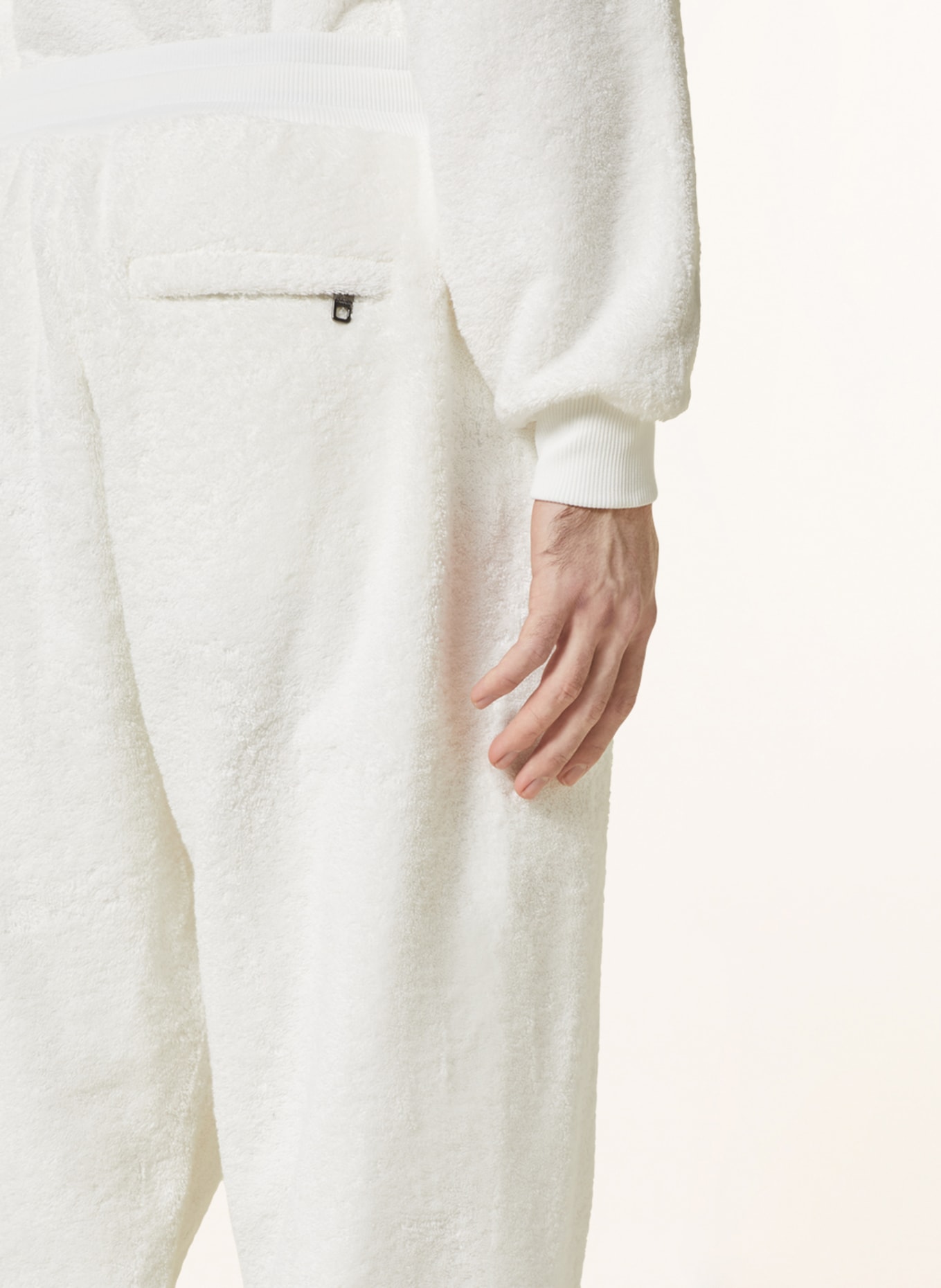 White terry cloth pants cheap