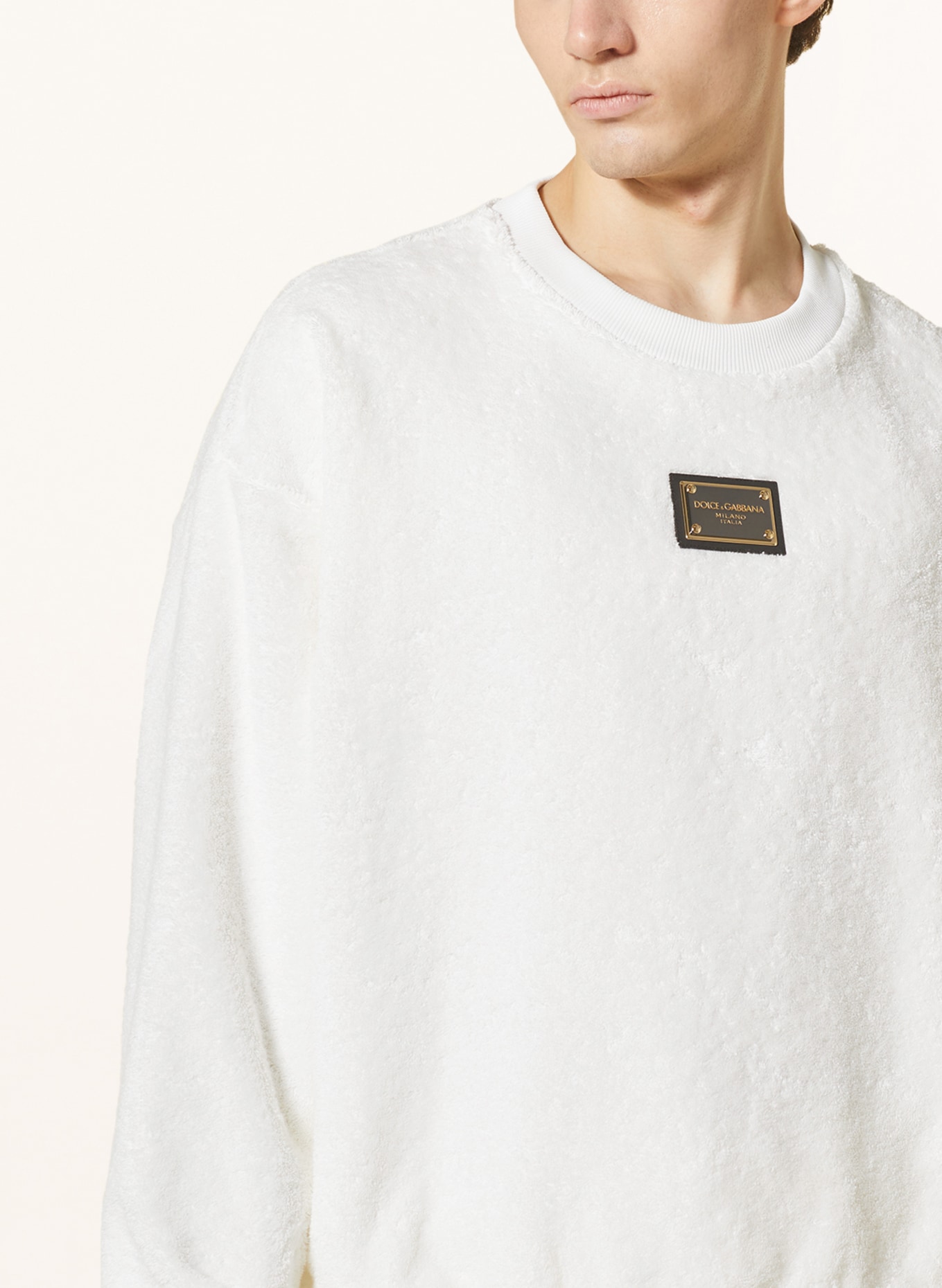 DOLCE & GABBANA Terry cloth shirt, Color: WHITE (Image 4)