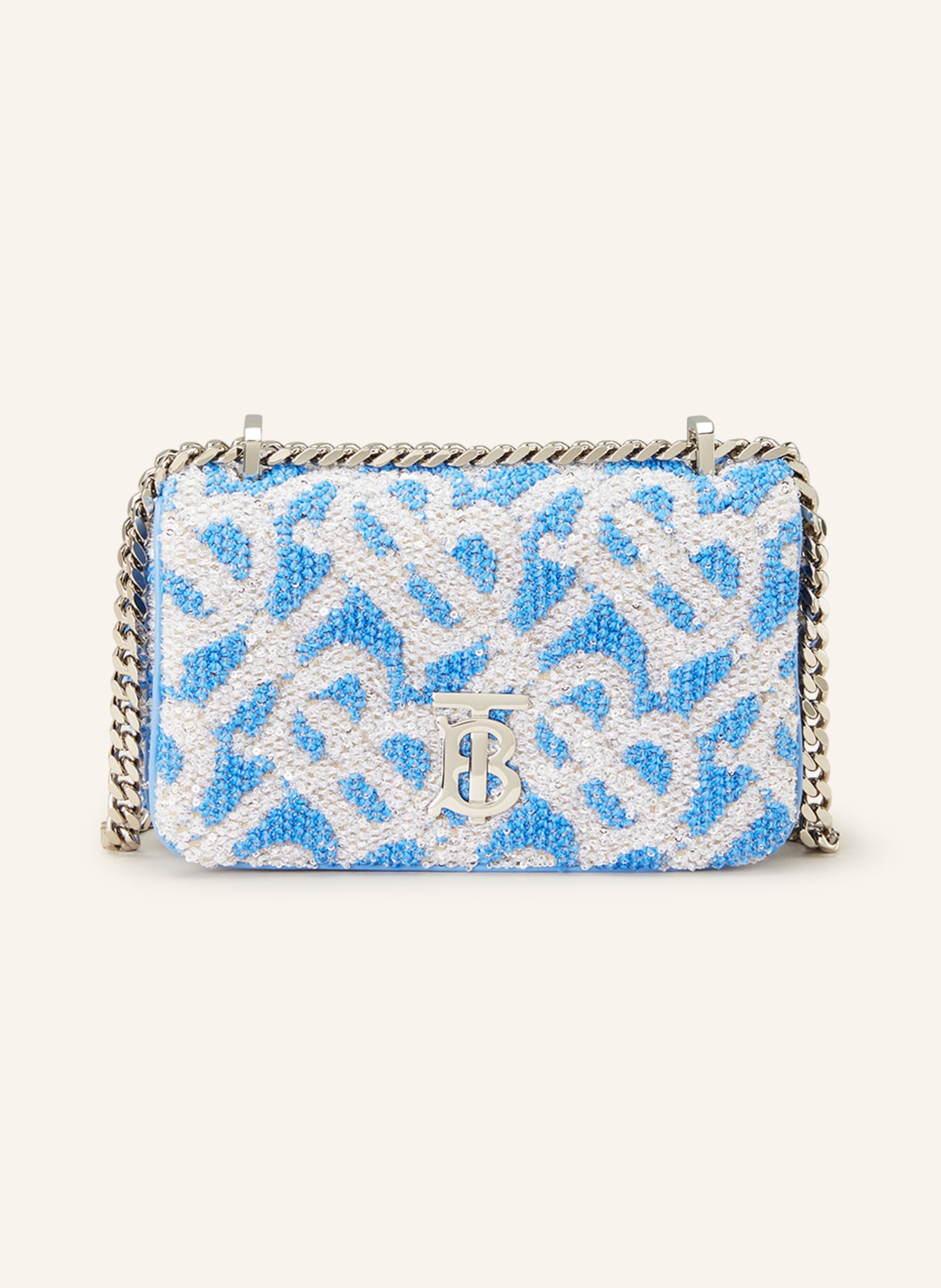 BURBERRY Crossbody bag LOLA with sequins, Color: BLUE/ SILVER/ GRAY (Image 1)