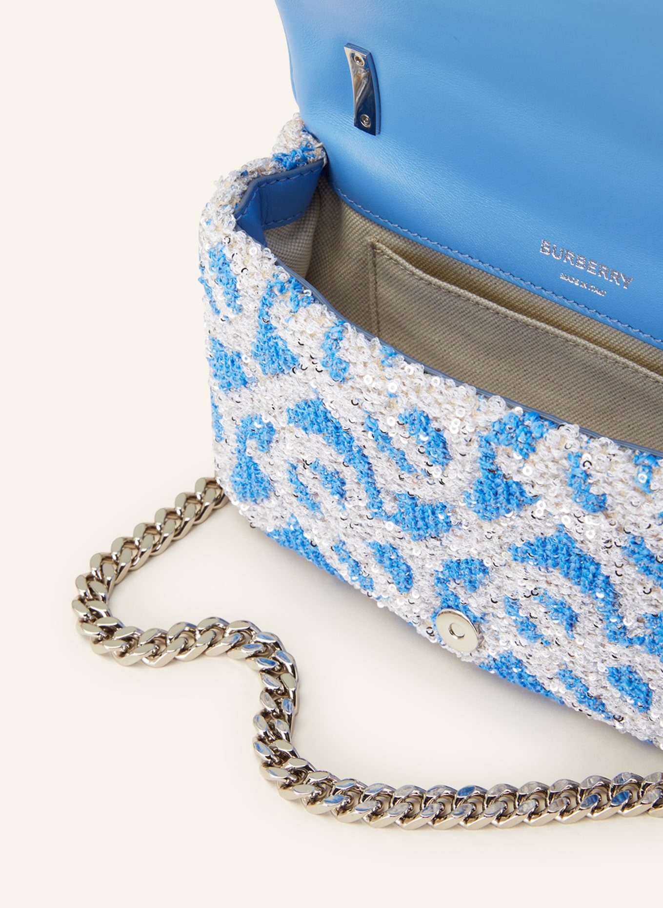 BURBERRY Crossbody bag LOLA with sequins, Color: BLUE/ SILVER/ GRAY (Image 3)