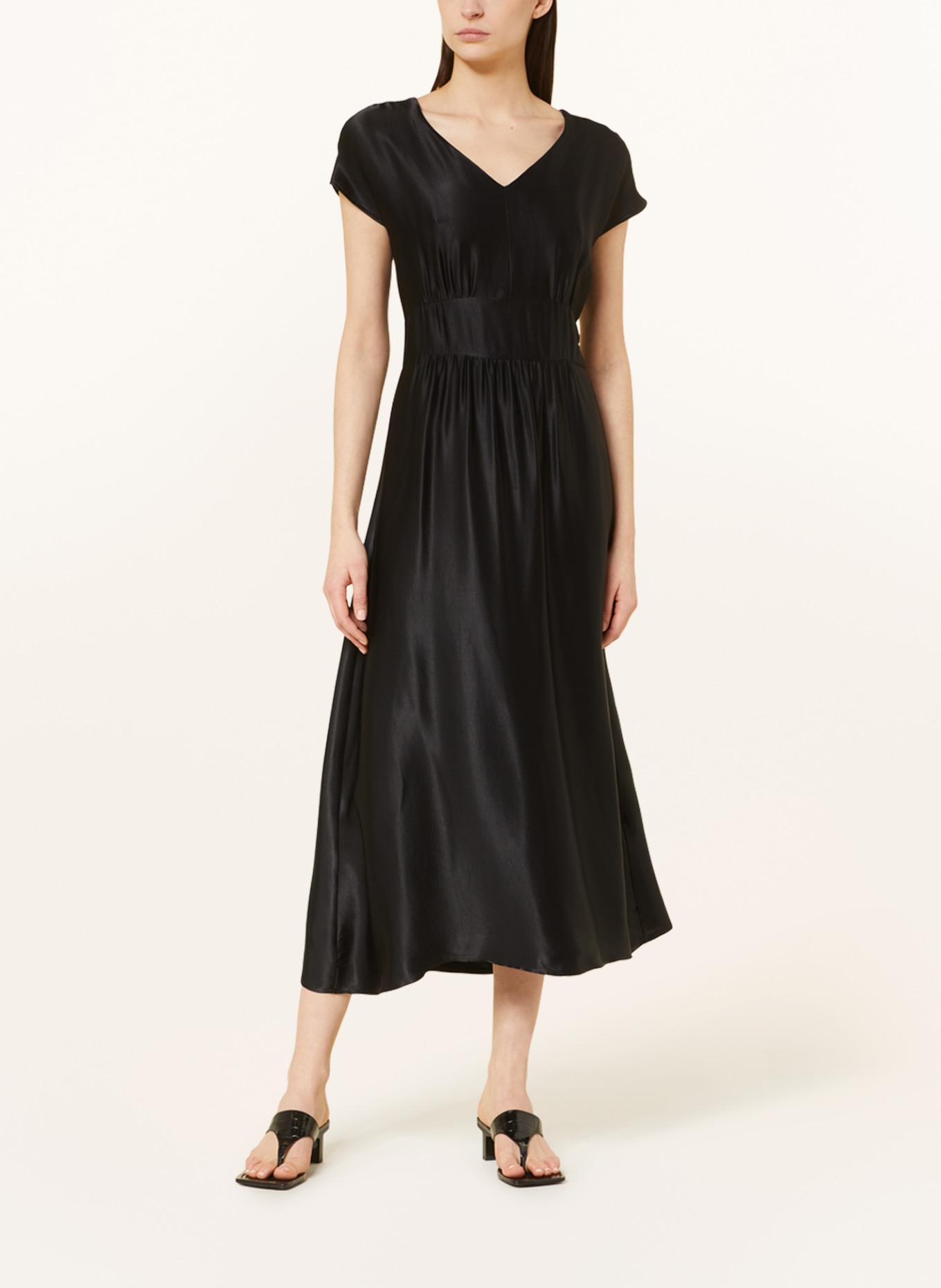 MORE & MORE Satin dress, Color: BLACK (Image 2)