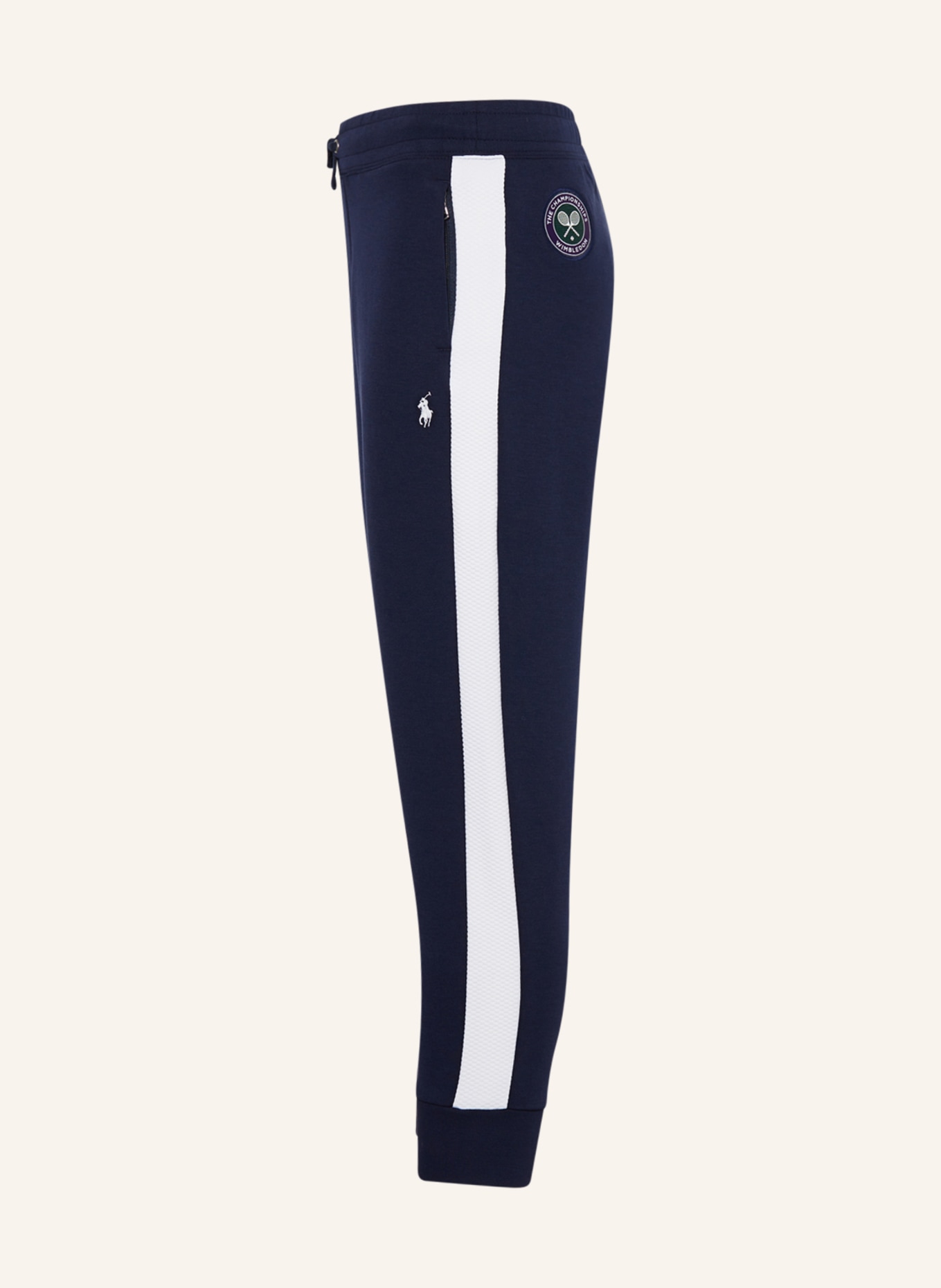 POLO RALPH LAUREN Sweatpants mit Galonstreifen, Farbe: DUNKELBLAU/ WEISS (Bild 4)