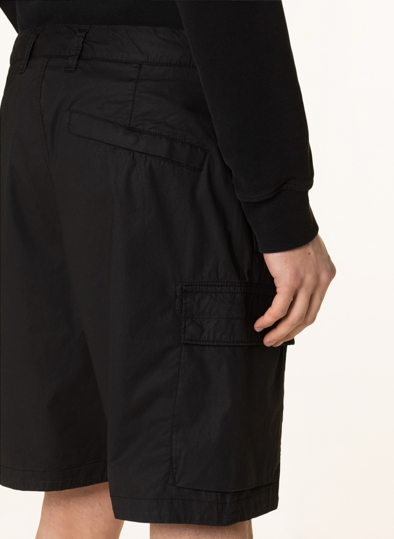 STONE ISLAND Cargo shorts regular fit, Color: BLACK (Image 5)