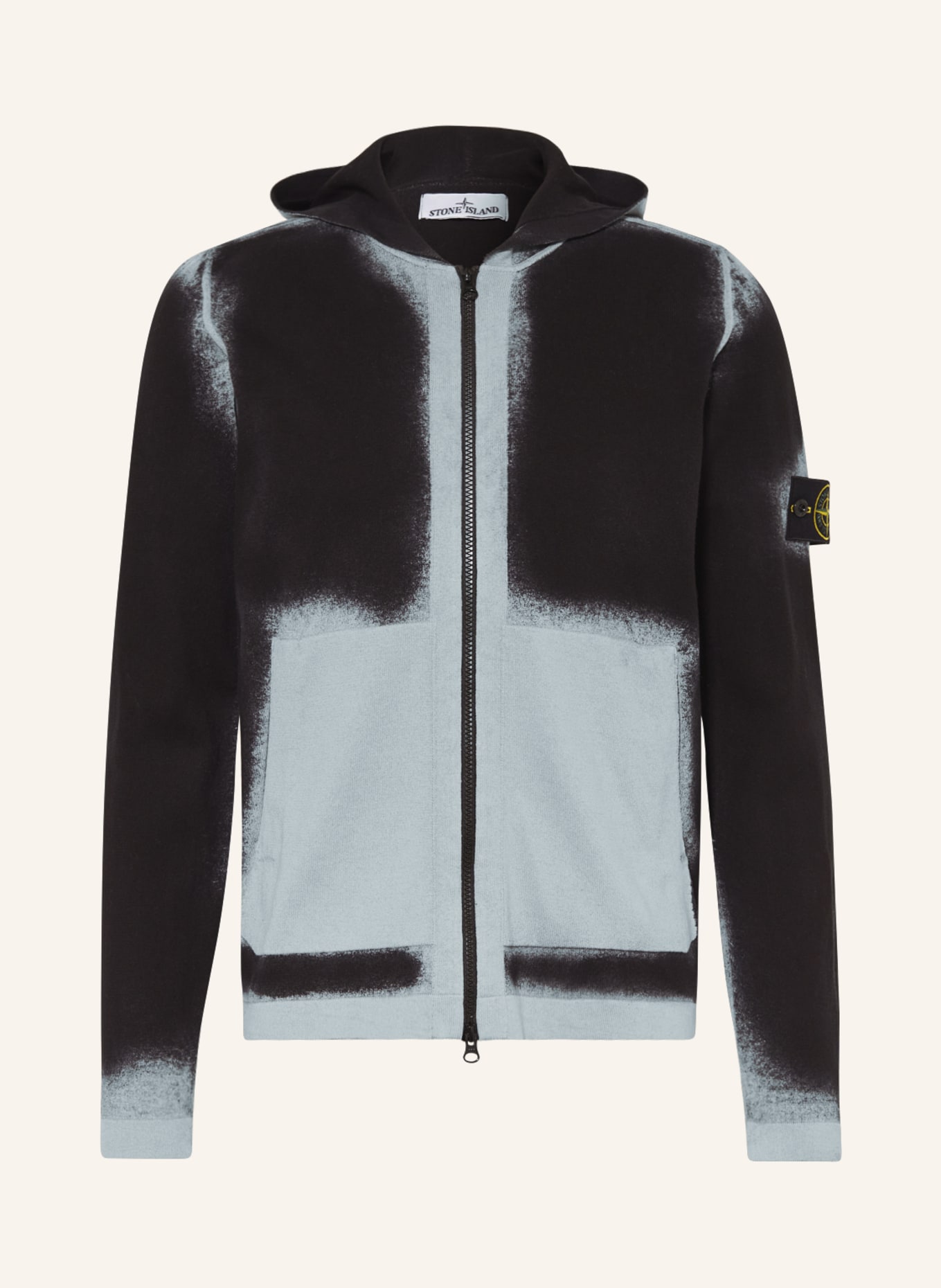 STONE ISLAND Sweat jacket, Color: BLACK/ BLUE GRAY (Image 1)