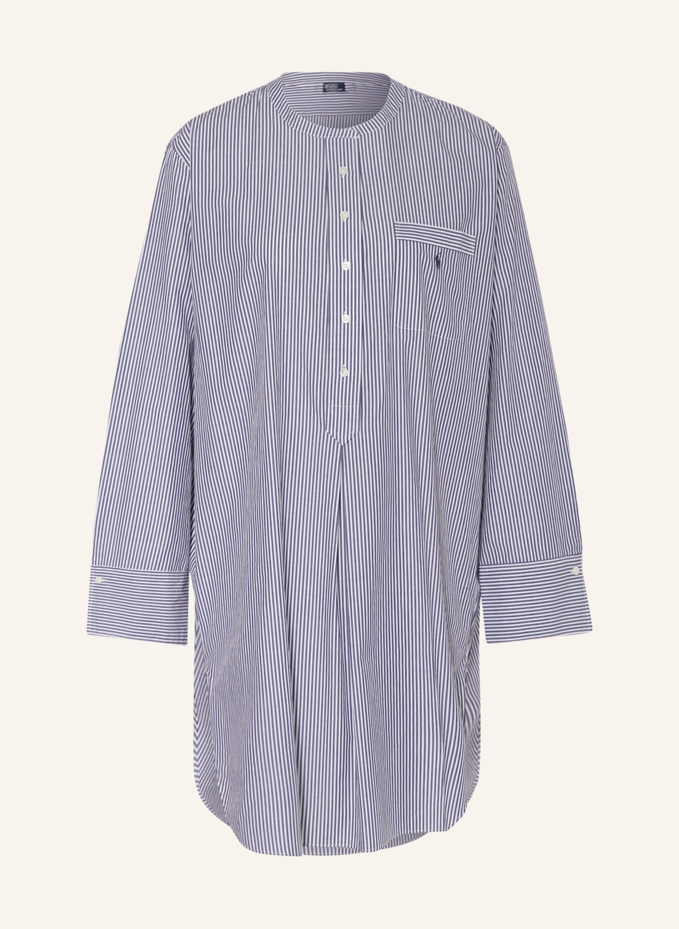 POLO RALPH LAUREN Nachthemd: DUNKELBLAU / WEISS