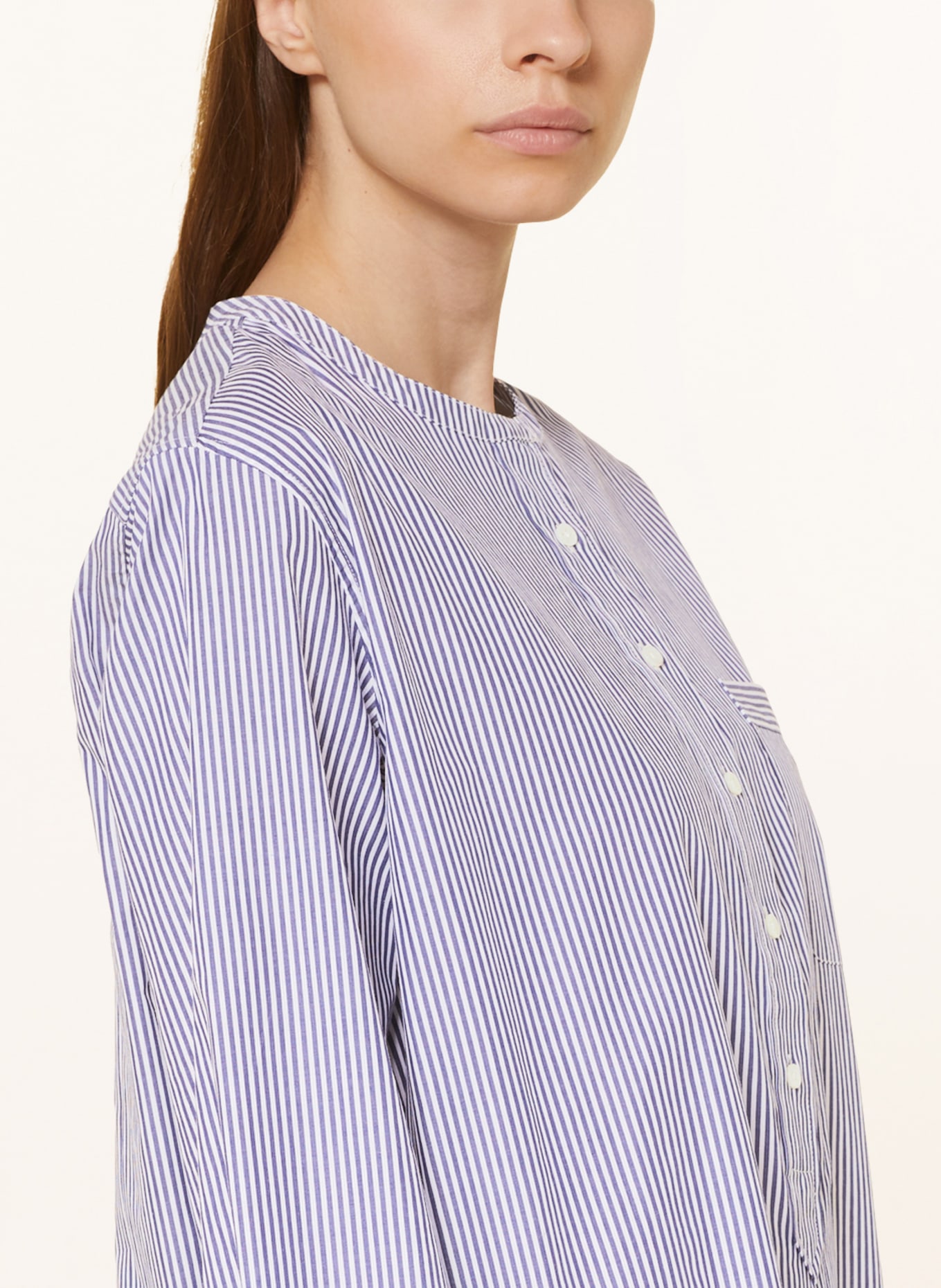 POLO RALPH LAUREN Nachthemd: DUNKELBLAU / WEISS