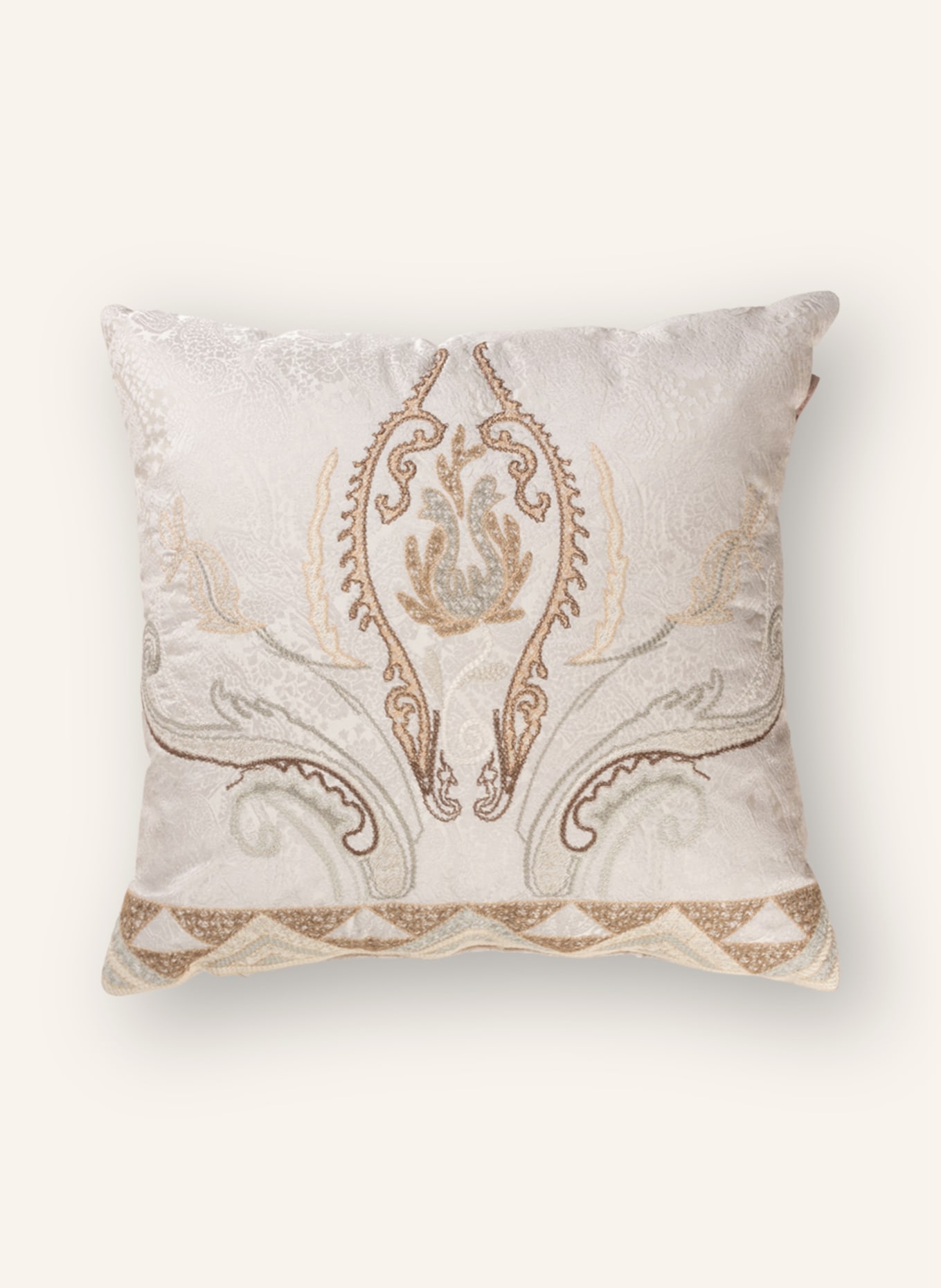 ETRO Home Decorative cushion, Color: CREAM/ LIGHT GRAY/ KHAKI (Image 1)