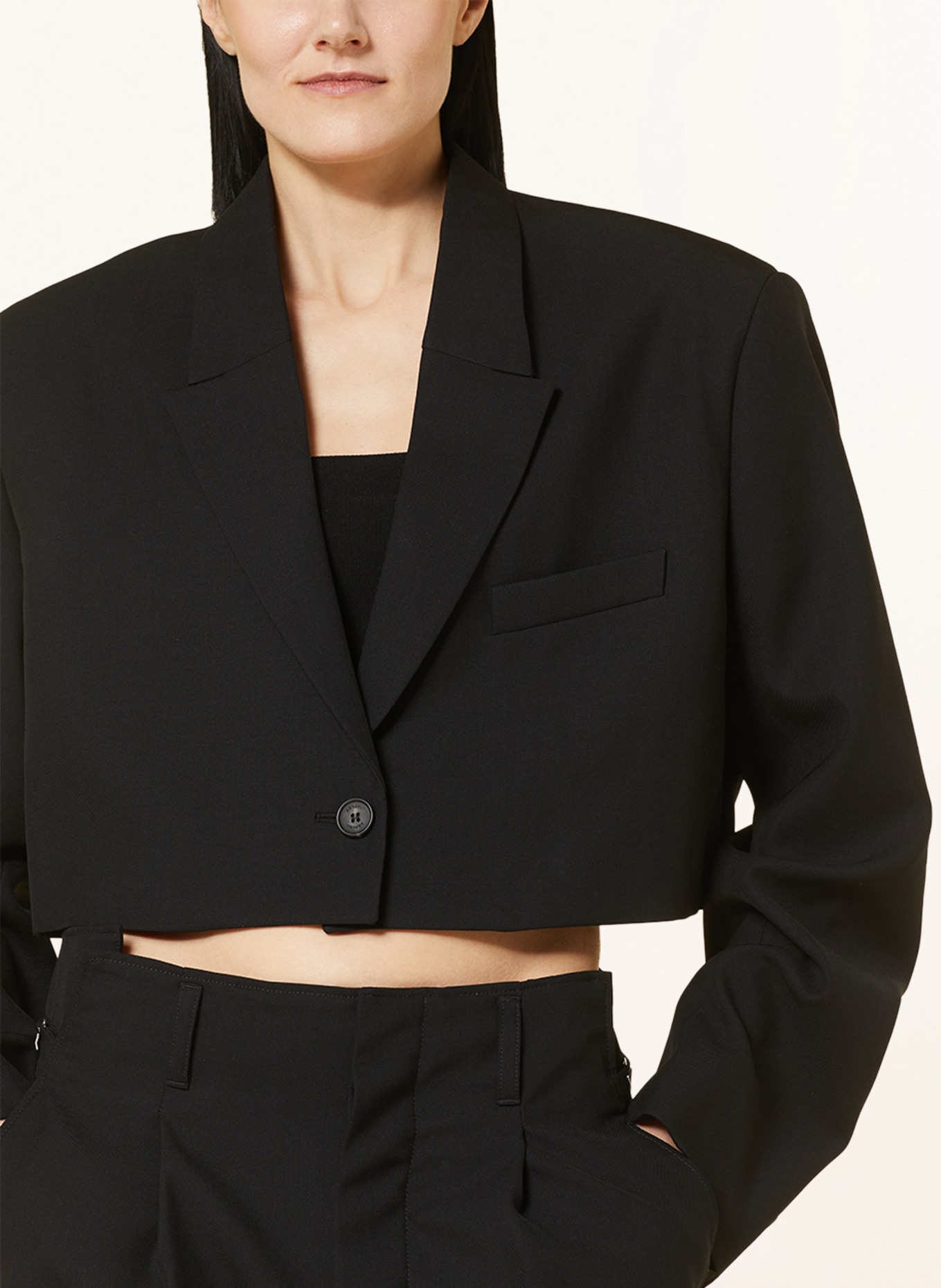 AMBUSH Cropped blazer, Color: BLACK (Image 4)