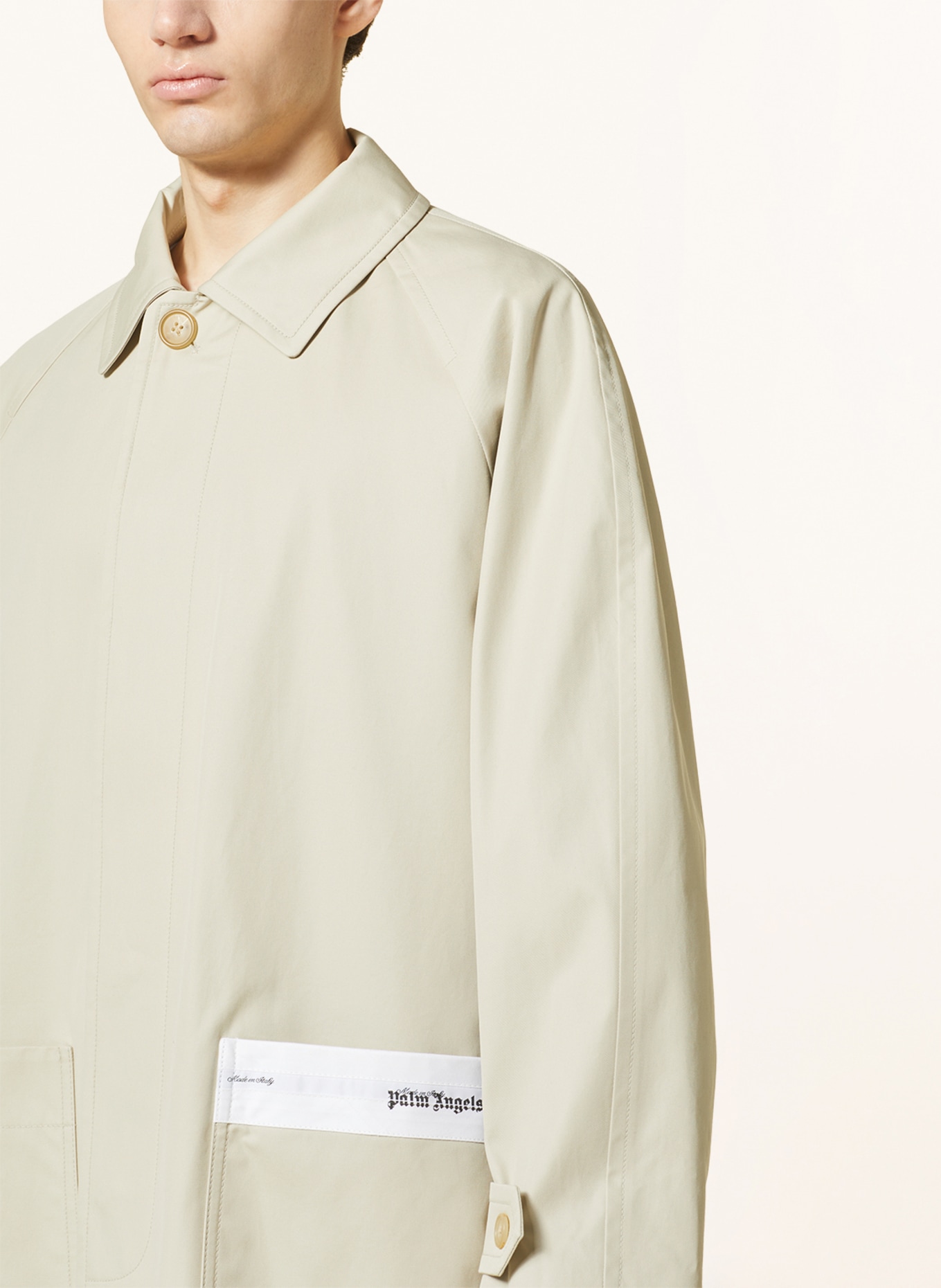 Palm Angels Trench coat SARTORIAL, Color: LIGHT BROWN (Image 4)