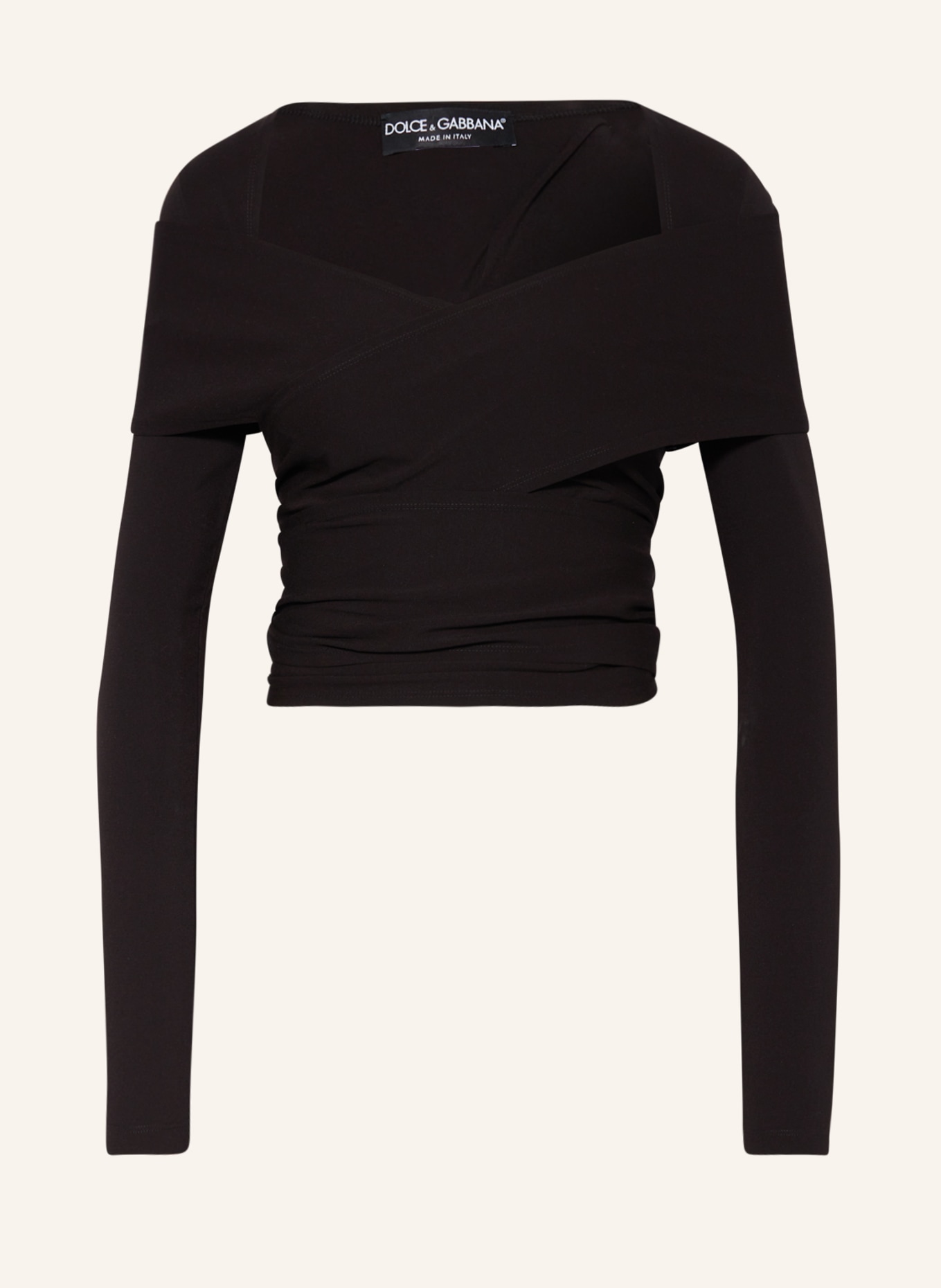 DOLCE & GABBANA Cropped shirt, Color: BLACK (Image 1)