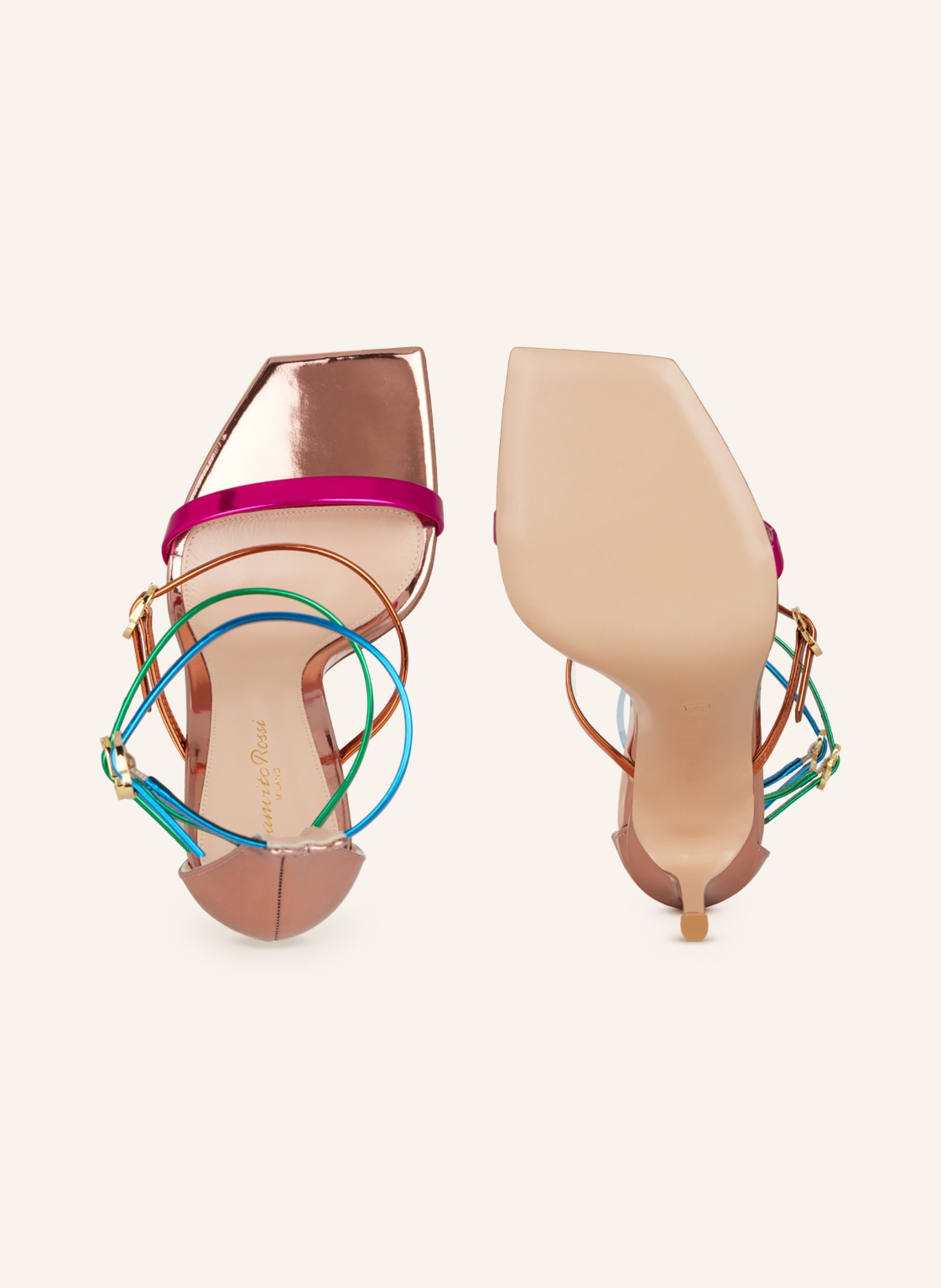 Gianvito Rossi Sandals, Color: BLUE/ GREEN/ PINK (Image 5)