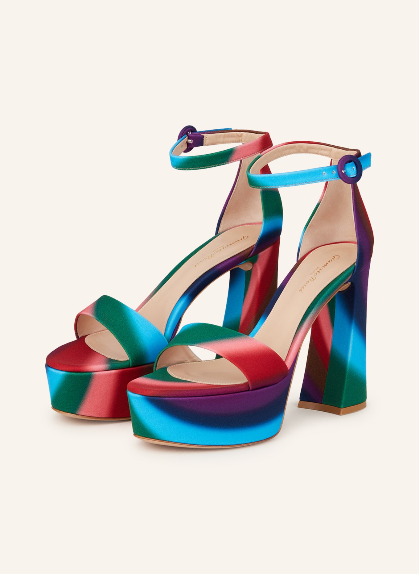 Gianvito Rossi Platform sandals HOLLY, Color: RED/ TURQUOISE/ GREEN (Image 1)