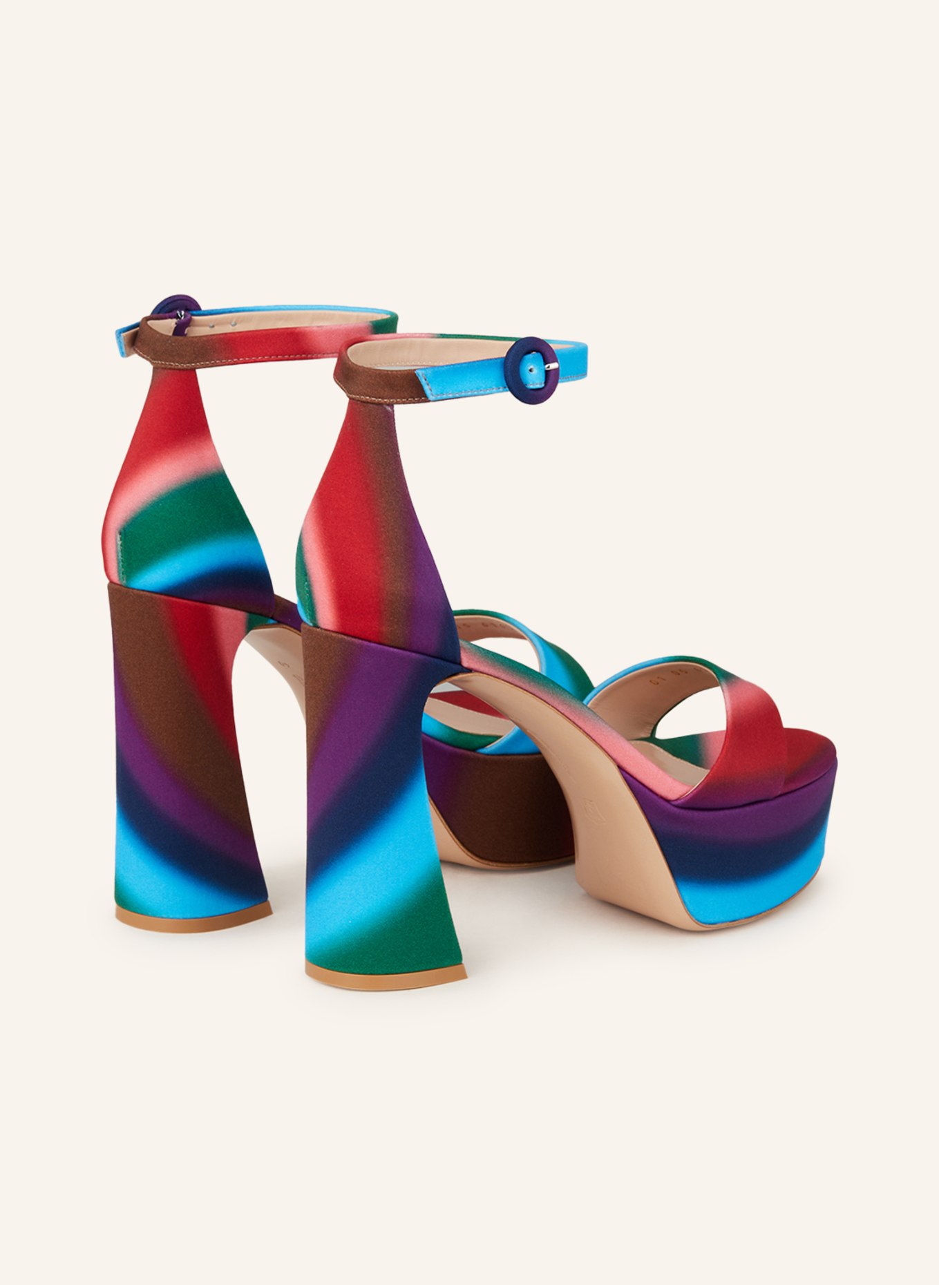 Gianvito Rossi Platform sandals HOLLY, Color: RED/ TURQUOISE/ GREEN (Image 2)