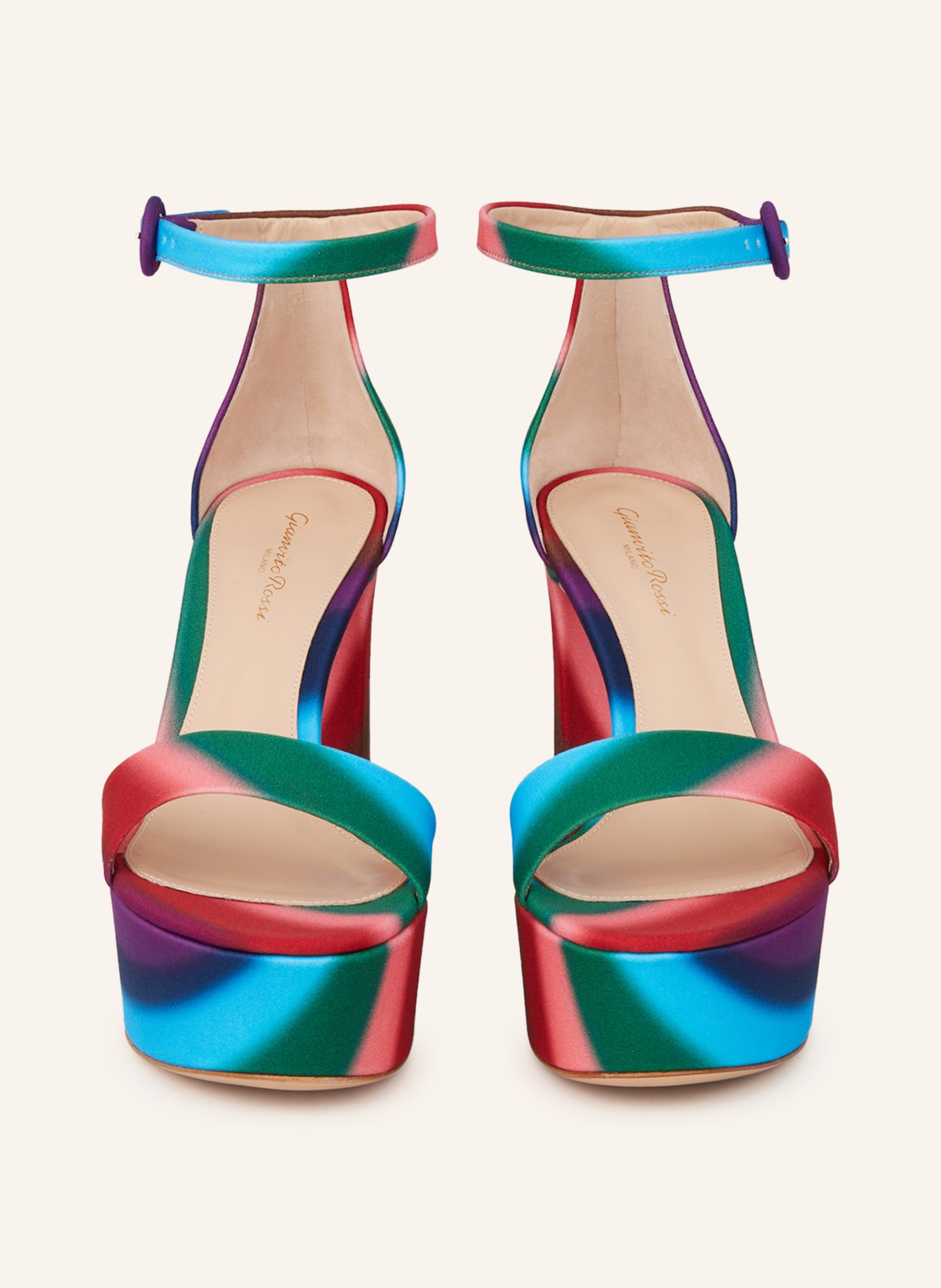 Gianvito Rossi Platform sandals HOLLY, Color: RED/ TURQUOISE/ GREEN (Image 3)
