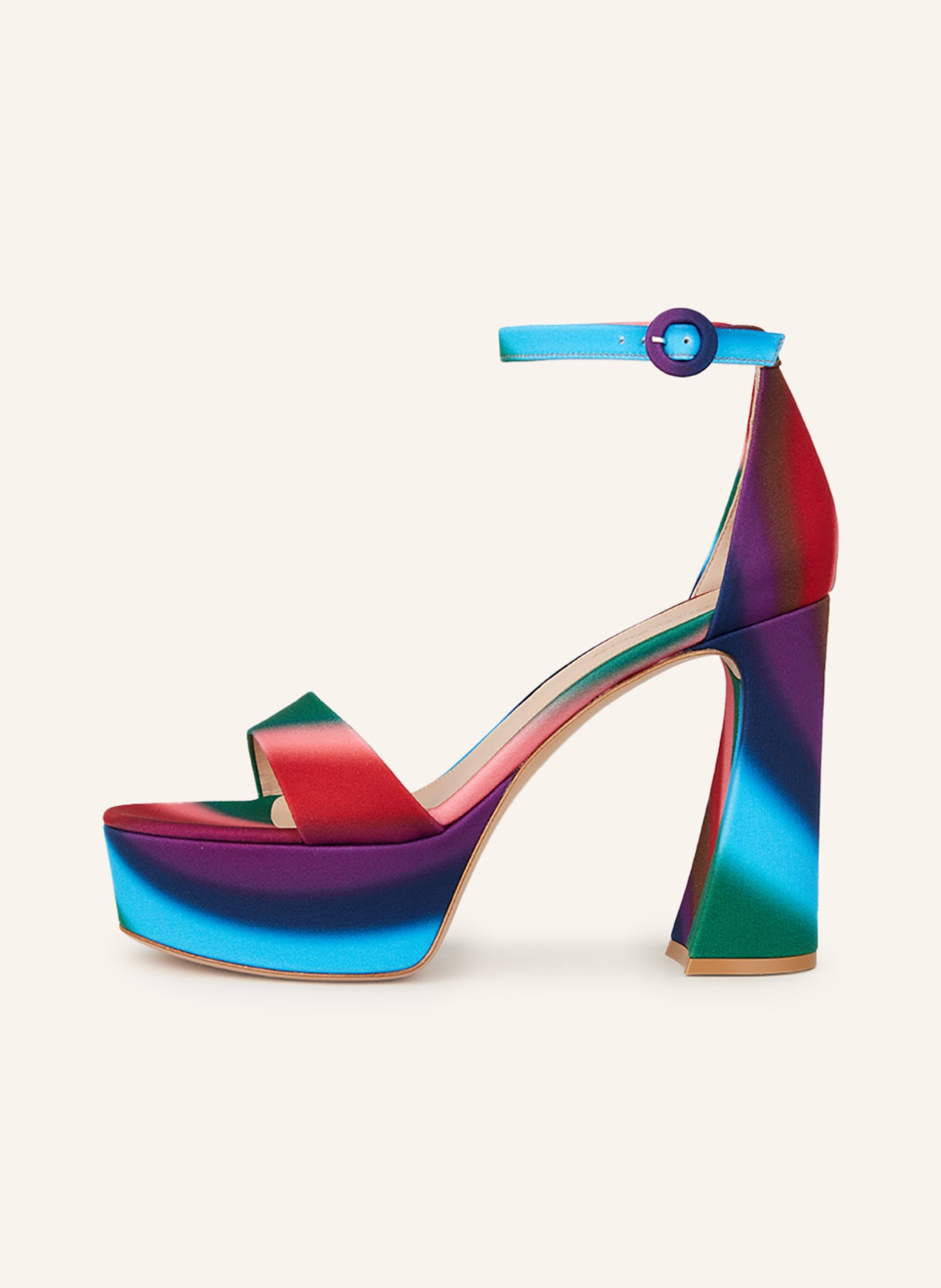 Gianvito Rossi Platform sandals HOLLY, Color: RED/ TURQUOISE/ GREEN (Image 4)