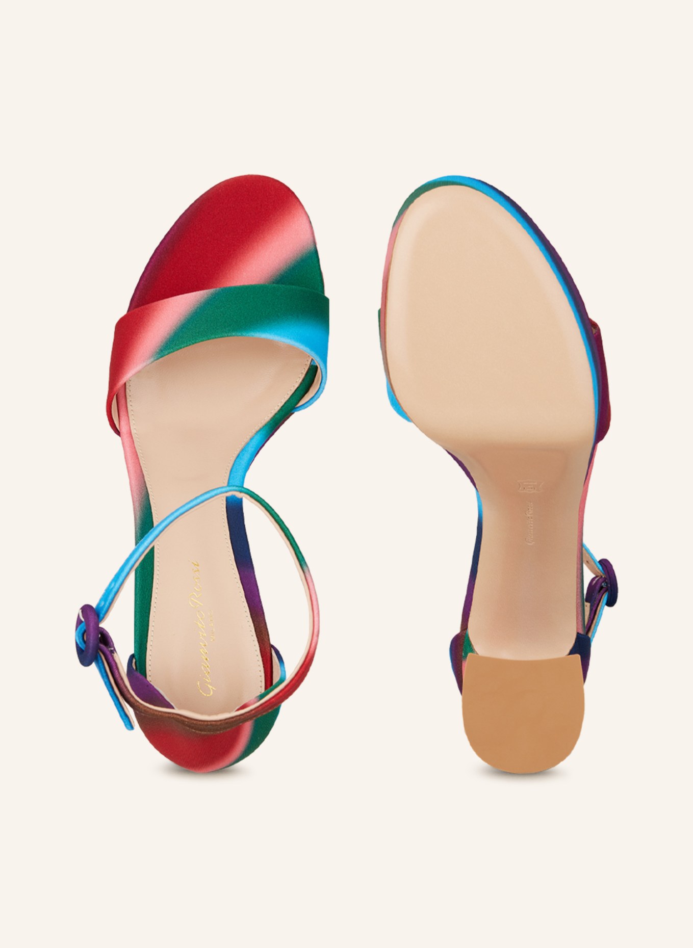 Gianvito Rossi Platform sandals HOLLY, Color: RED/ TURQUOISE/ GREEN (Image 5)