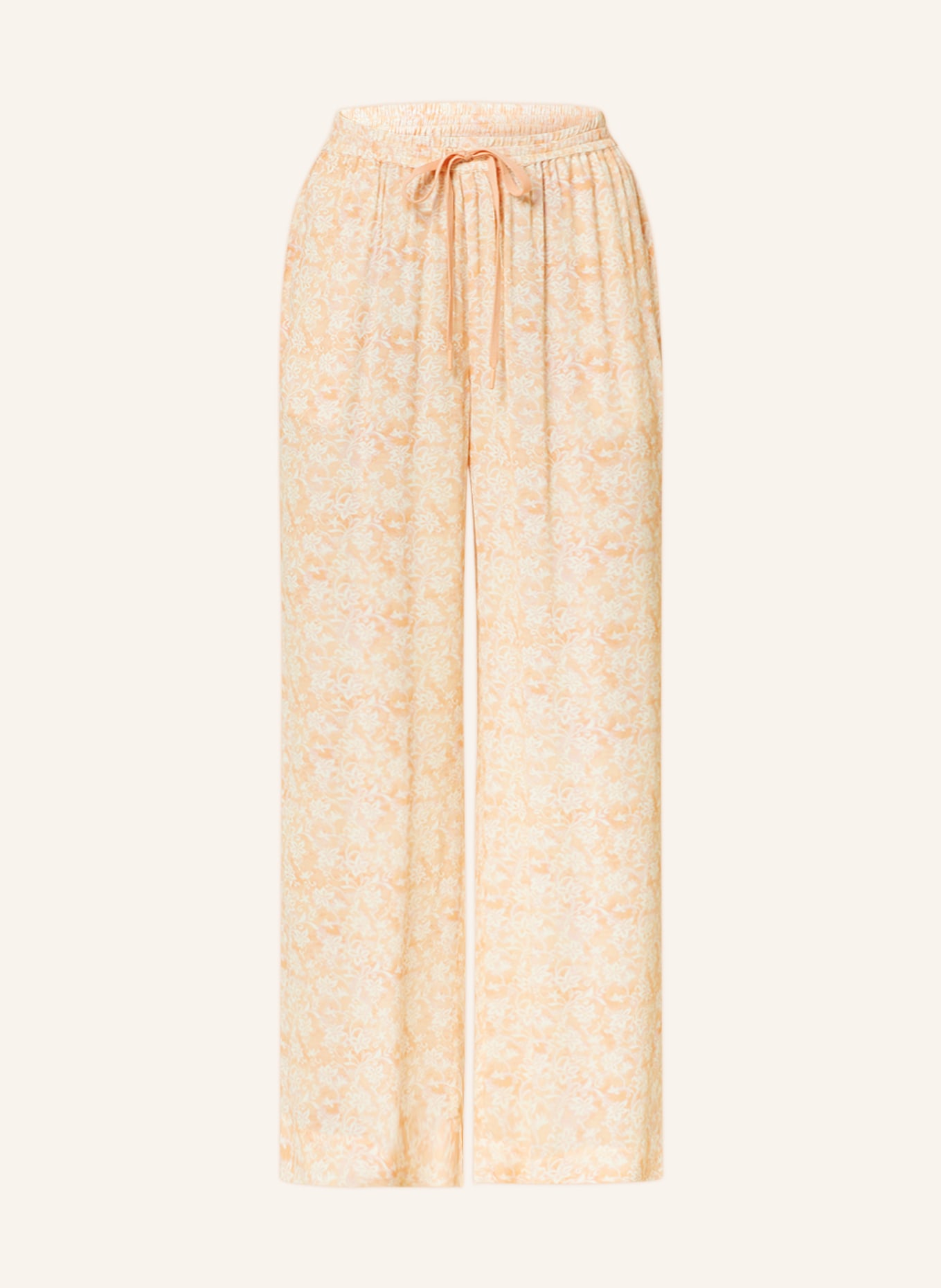 SEE BY CHLOÉ Wide leg trousers, Color: LIGHT ORANGE/ WHITE (Image 1)