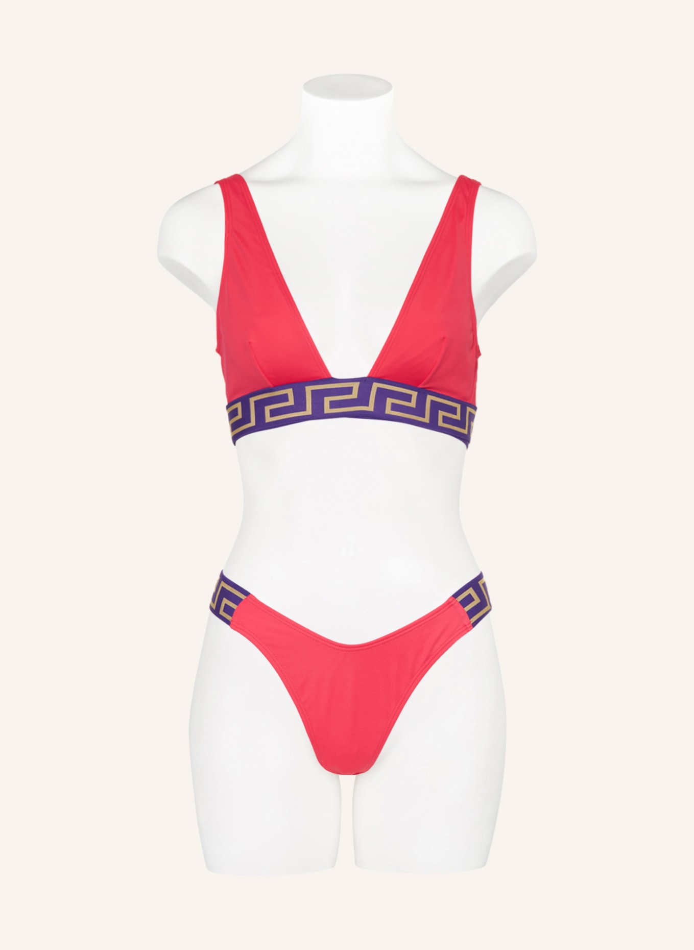 VERSACE Bralette-Bikini-Top, Farbe: NEONPINK/ LILA (Bild 4)