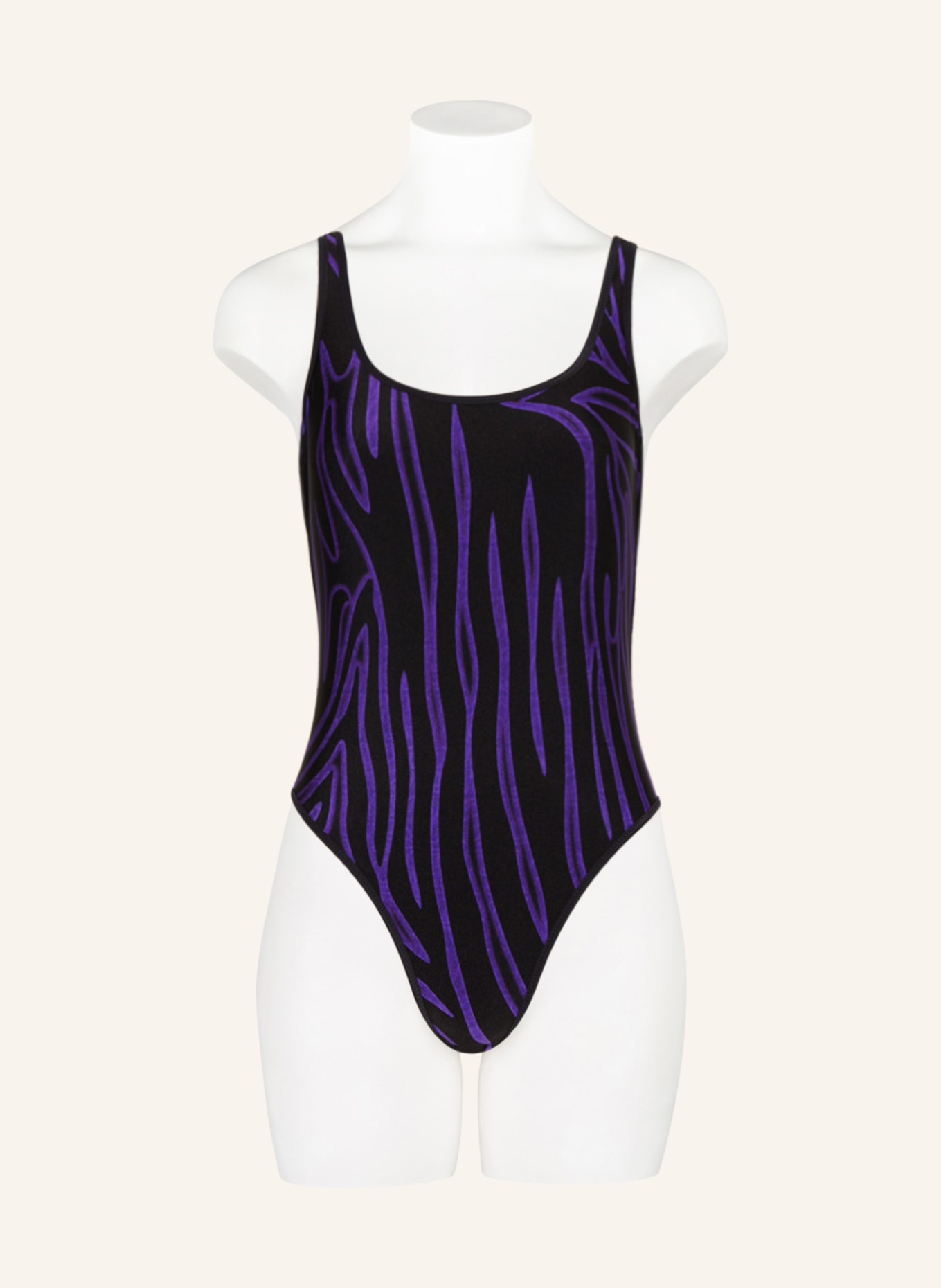 VERSACE Reversible swimsuit, Color: BLACK/ PURPLE (Image 4)