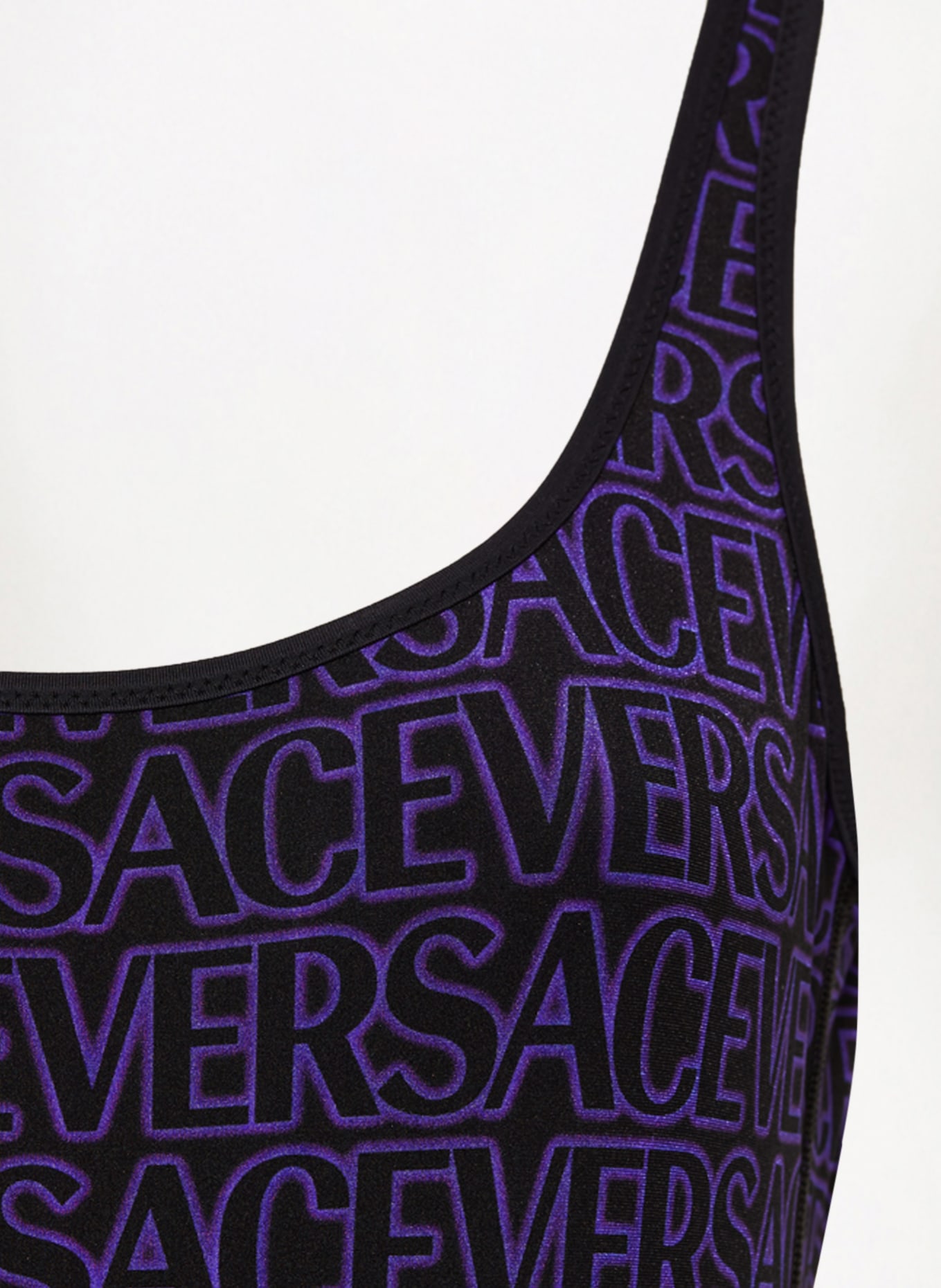 VERSACE Reversible swimsuit, Color: BLACK/ PURPLE (Image 6)