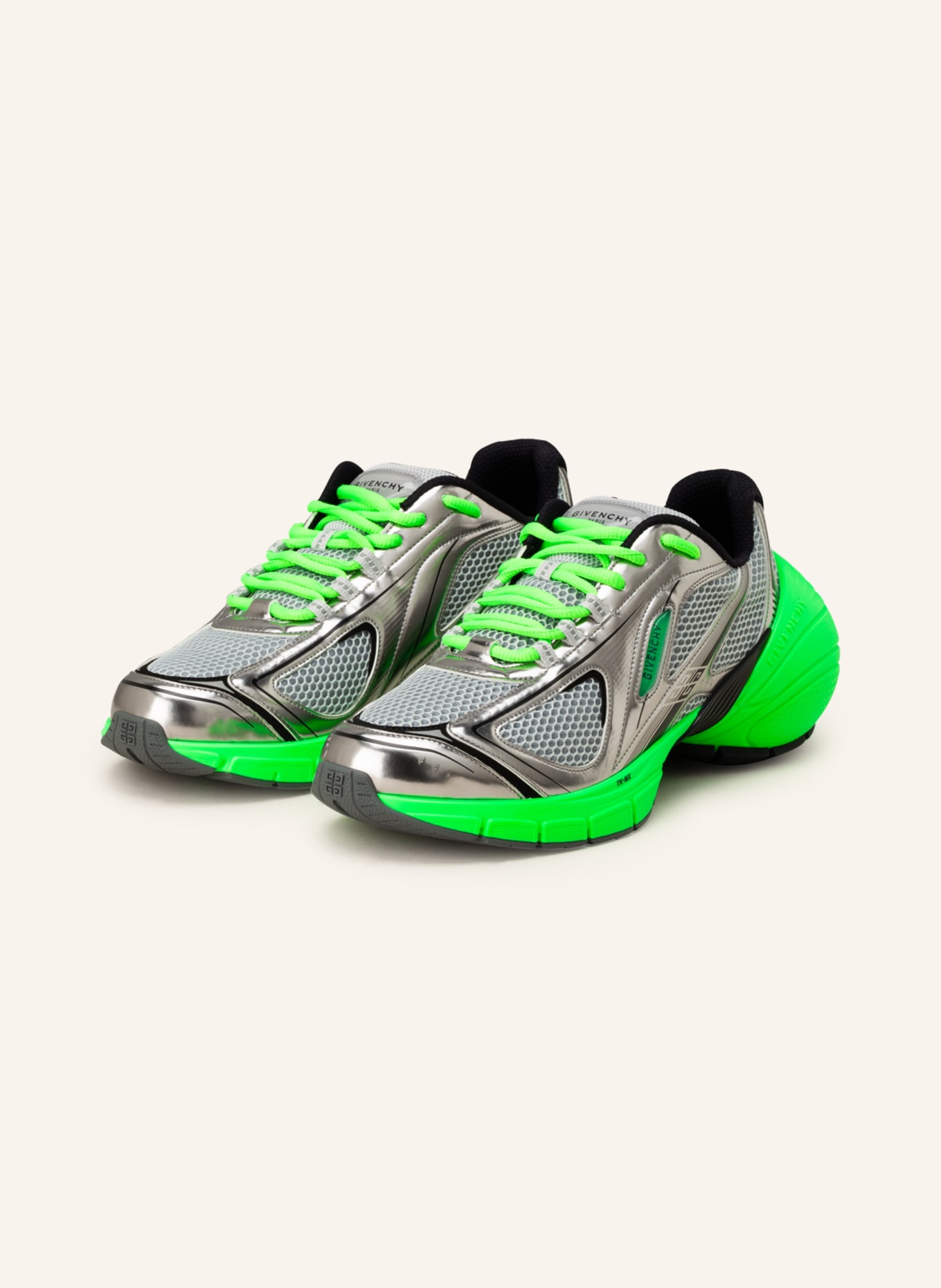 GIVENCHY Sneaker TK-MX RUNNER, Farbe: SILBER/ NEONGRÜN (Bild 1)