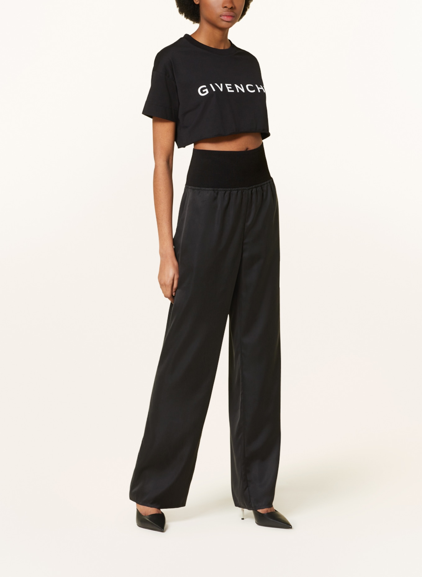 GIVENCHY Wide leg trousers, Color: BLACK (Image 2)