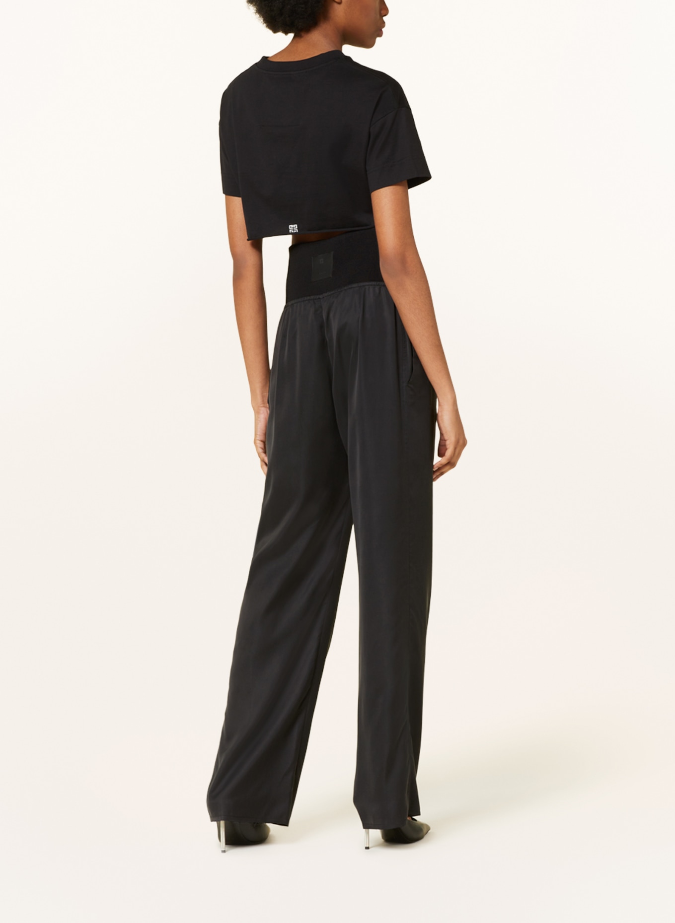 GIVENCHY Wide leg trousers, Color: BLACK (Image 3)