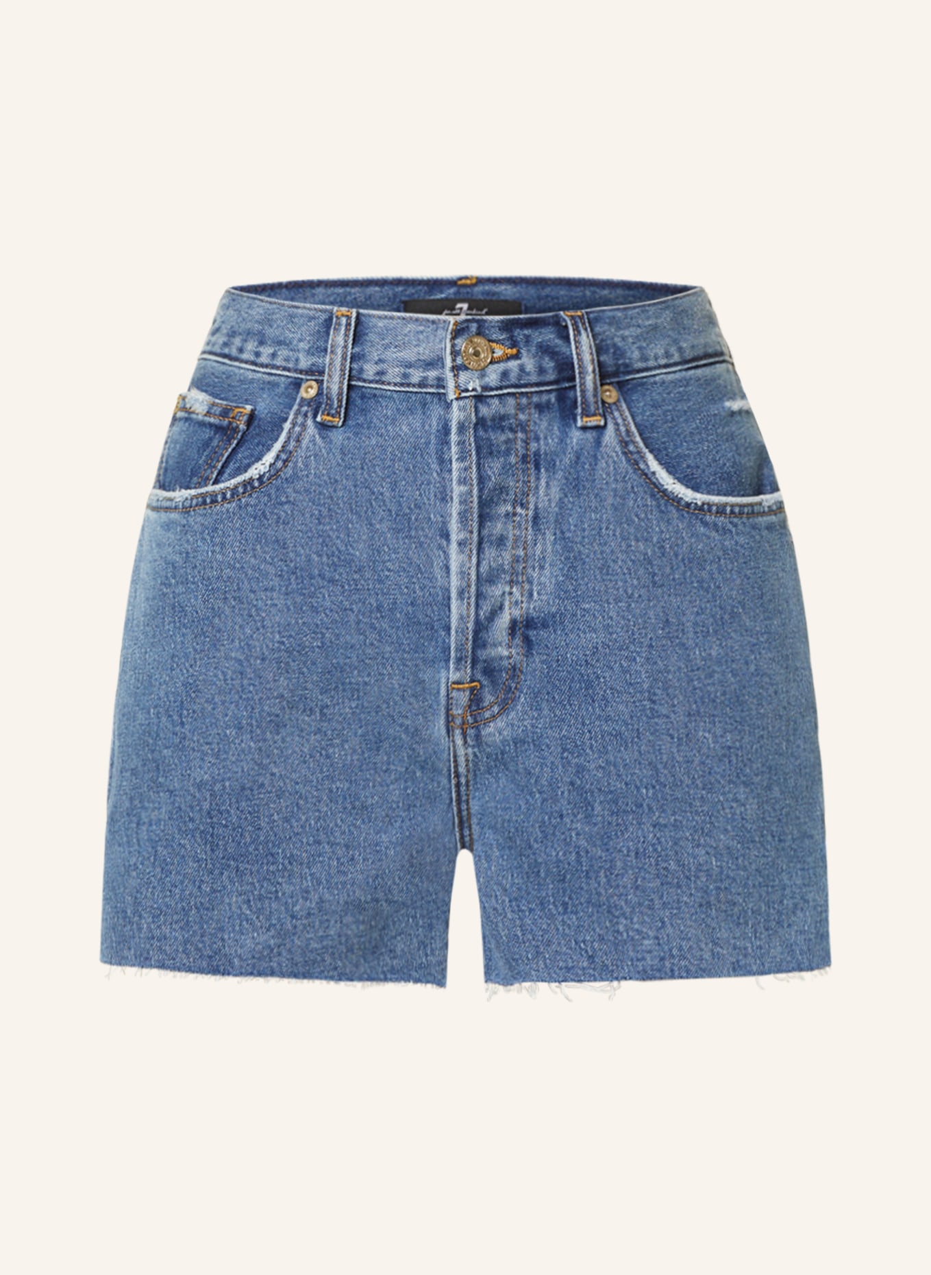 7 for all mankind Denim shorts EASY RUBY, Color: BL MID BLUE (Image 1)